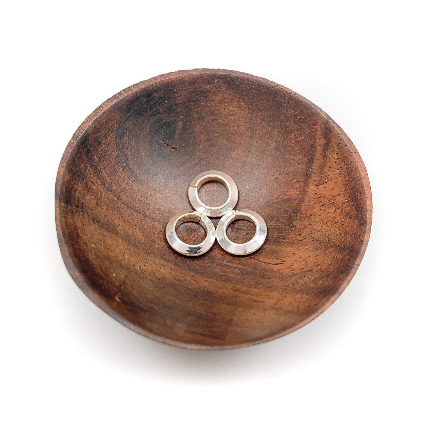 Beveled Halo Ring (Sterling Silver) - 1 pc. (M1443)-The Bead Gallery Honolulu