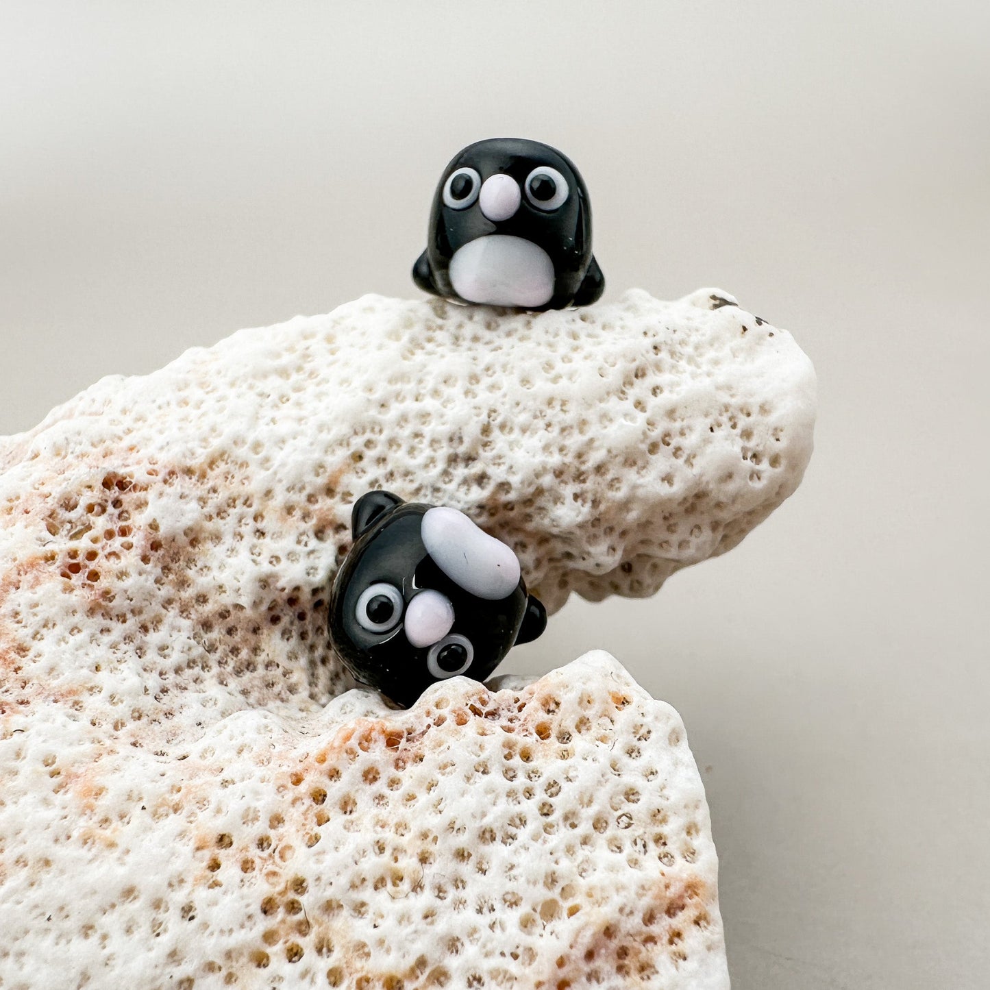 Chibi Handmade Glass Beads - Cape Penguin (LB271)-The Bead Gallery Honolulu