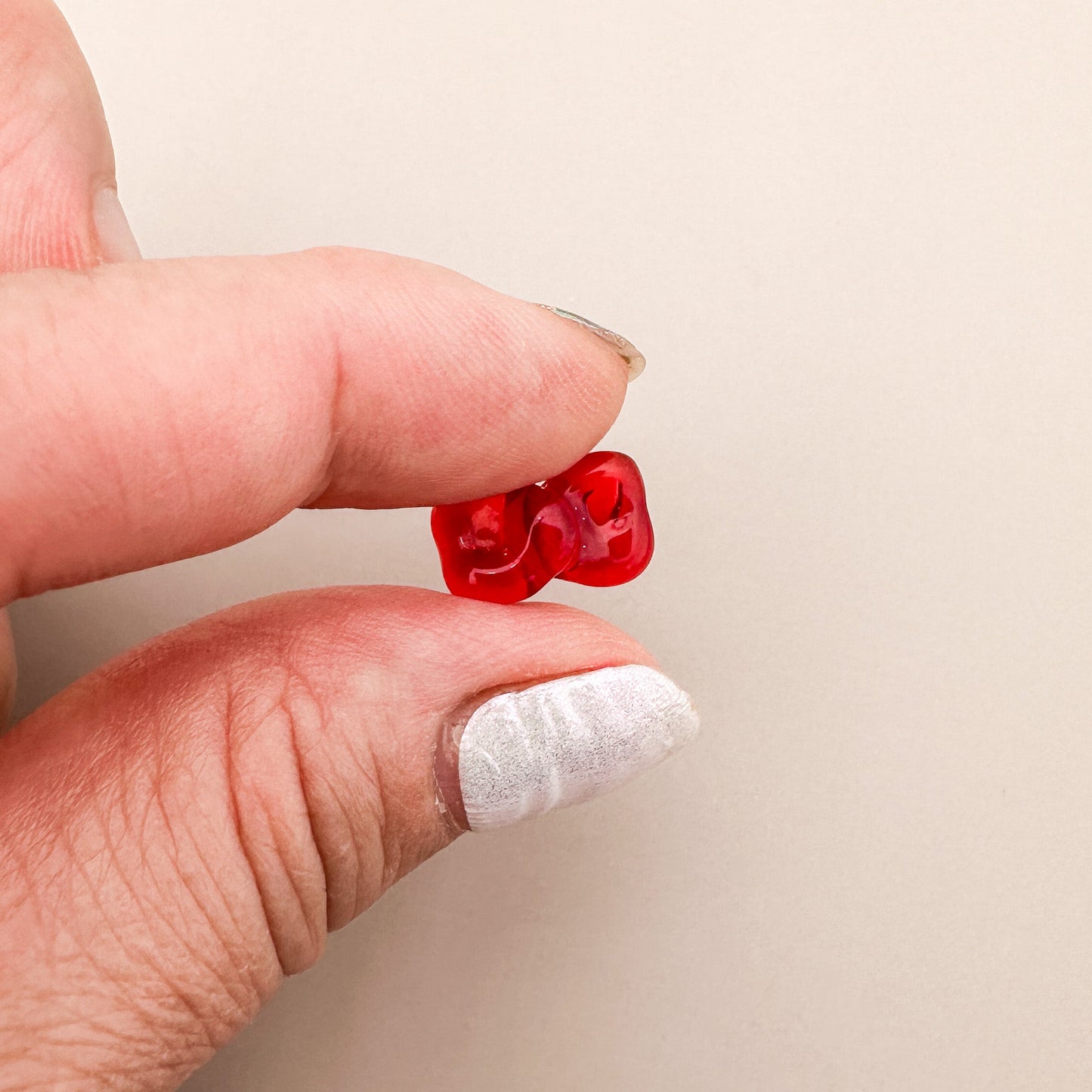 Chibi Handmade Glass Beads - Red Bow (LB284)-The Bead Gallery Honolulu