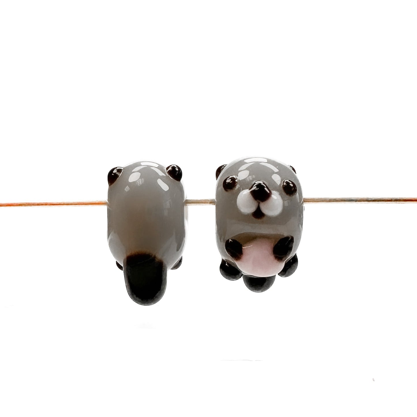 Chibi Handmade Glass Beads - Sea Otter (LB168)-The Bead Gallery Honolulu