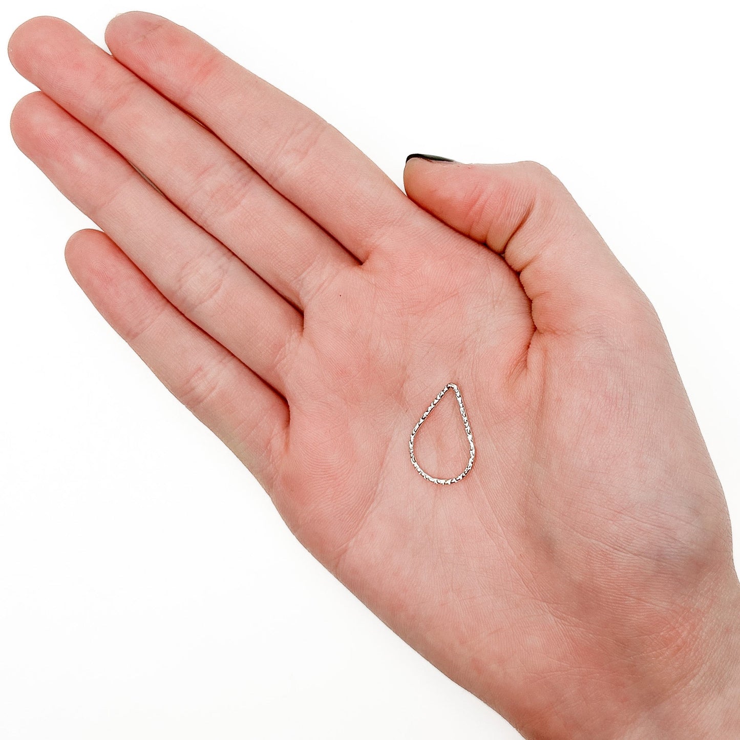 Silk Droplet Link (Sterling Silver) - 1 pc.(M704)-The Bead Gallery Honolulu