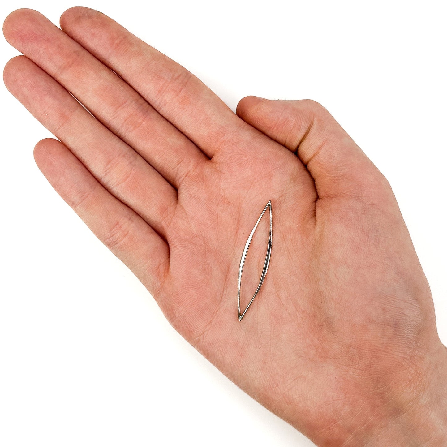 Skinny 40mm Marquis Link (Sterling Silver) - 1 pc. (M763)-The Bead Gallery Honolulu