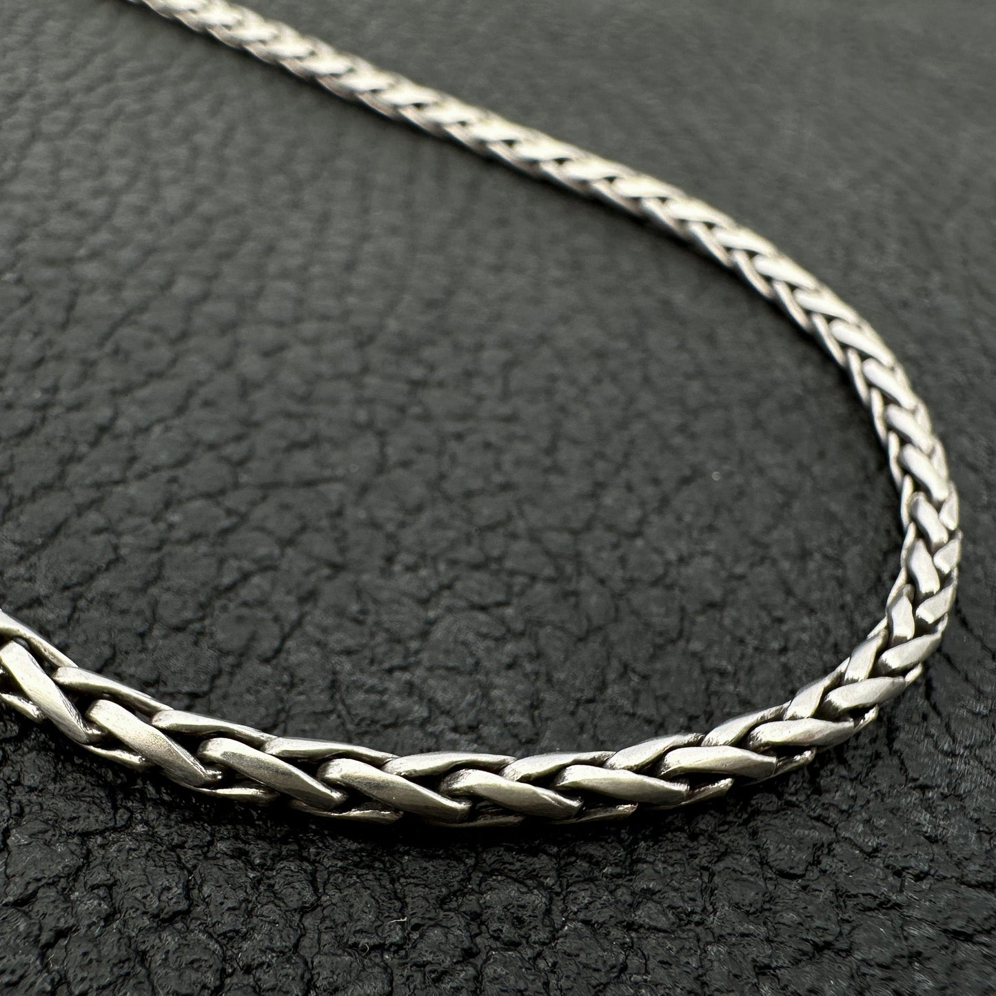 18" 2.5mm Braided Bali Silver Finished Chain Necklace - 1 pc. (J248)-The Bead Gallery Honolulu