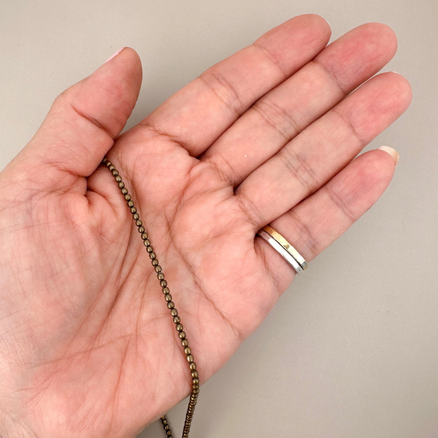 2mm Round Brass Bead (3 Color Options) - 24" Strand (GEM2237)-The Bead Gallery Honolulu