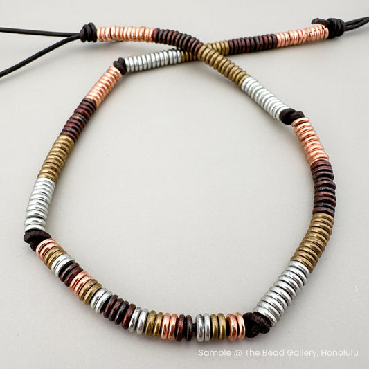 5x1mm Large Hole Brass Bead Mix - 200 pcs. (M1940)-The Bead Gallery Honolulu