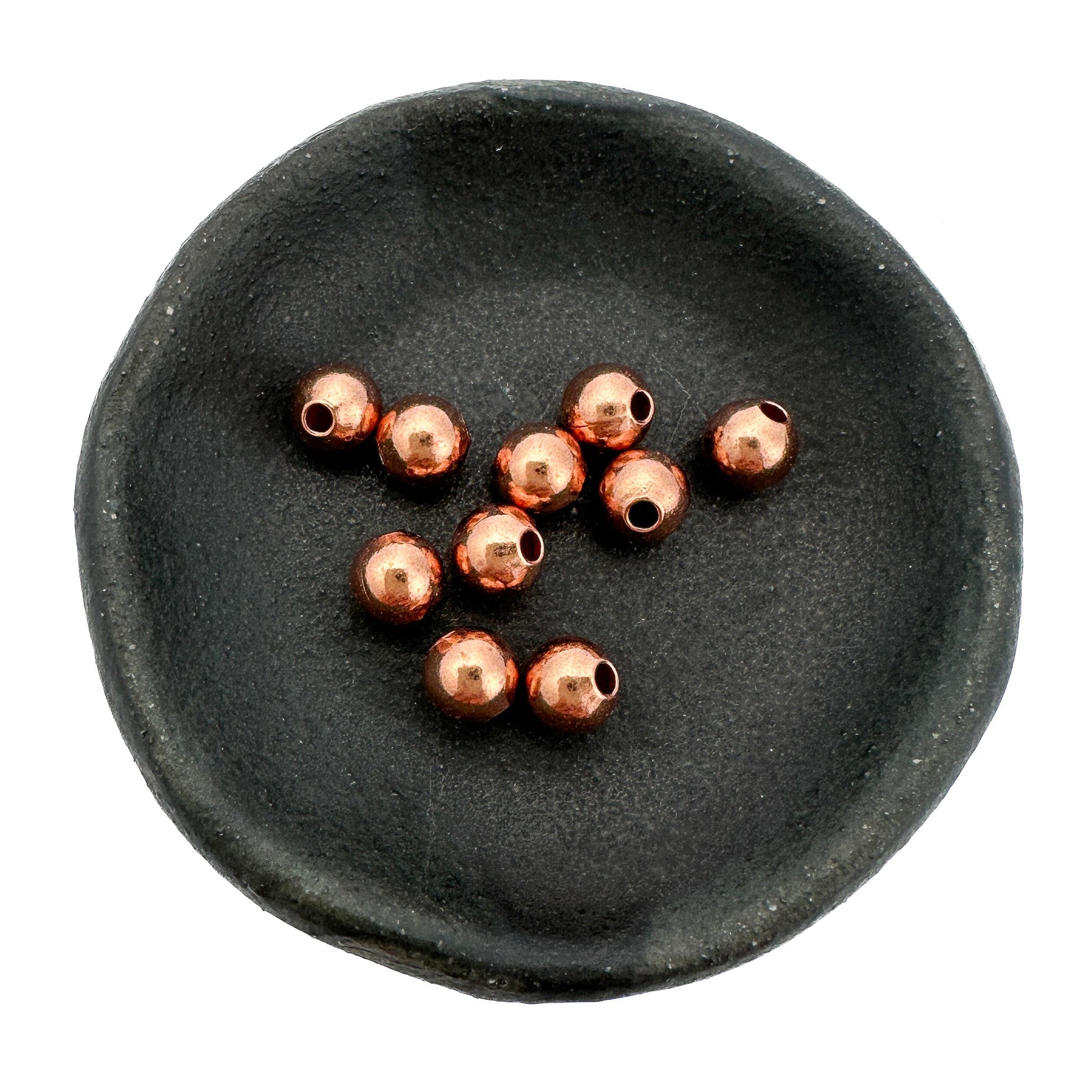 6mm Smooth Round Bead (Copper) - 10 pcs. (M1772)-The Bead Gallery Honolulu
