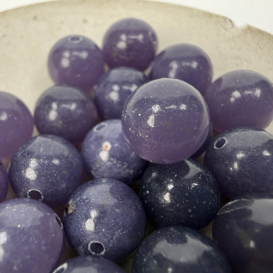 Purple Lepidolite 8mm Smooth Round Bead (1 pc/P3463)