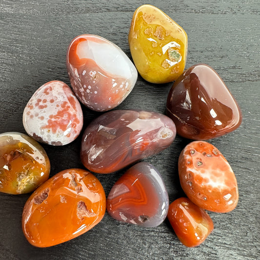 Australian Agate Tumbled Pocket Stone Specimen (2 Options Available)-The Bead Gallery Honolulu