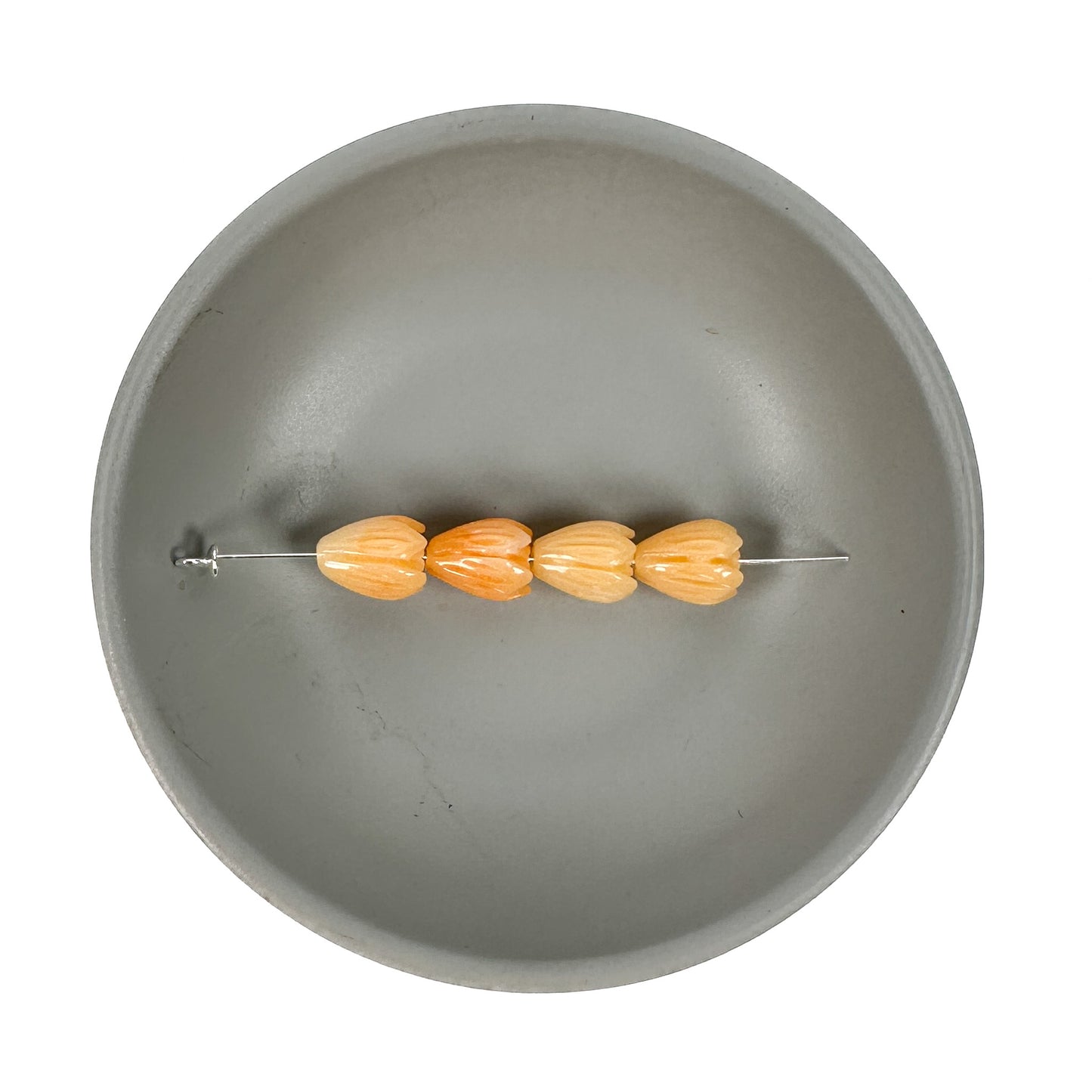 Pikake Resin Bead 8mm - Cream|Green|Orange|Pink|Purple (4 pcs/P2218)-The Bead Gallery Honolulu