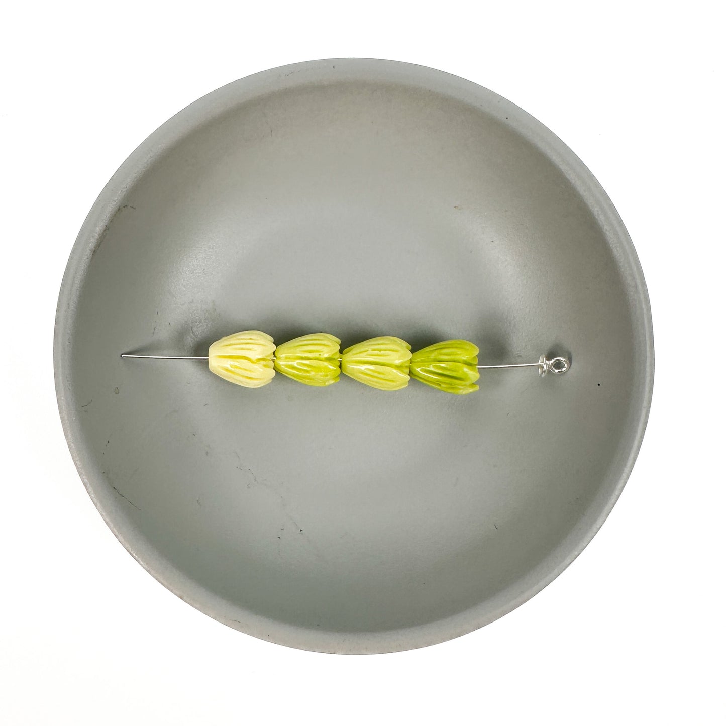 Pikake Resin Bead 8mm - Cream|Green|Orange|Pink|Purple (4 pcs/P2218)-The Bead Gallery Honolulu