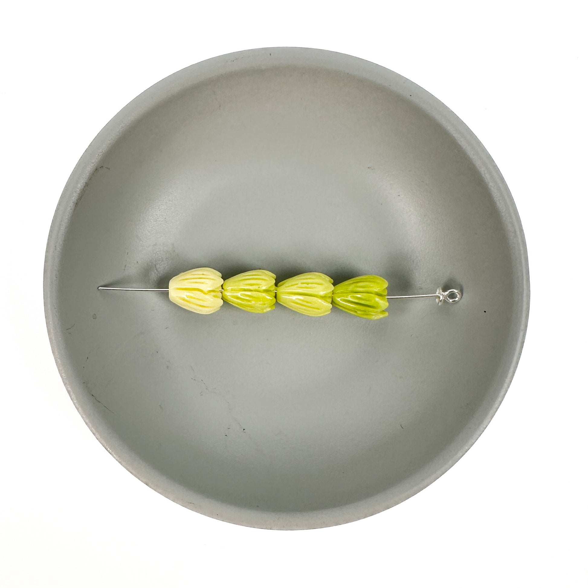 Pikake Resin Bead 8mm - Cream|Green|Orange|Pink|Purple (4 pcs/P2218)-The Bead Gallery Honolulu