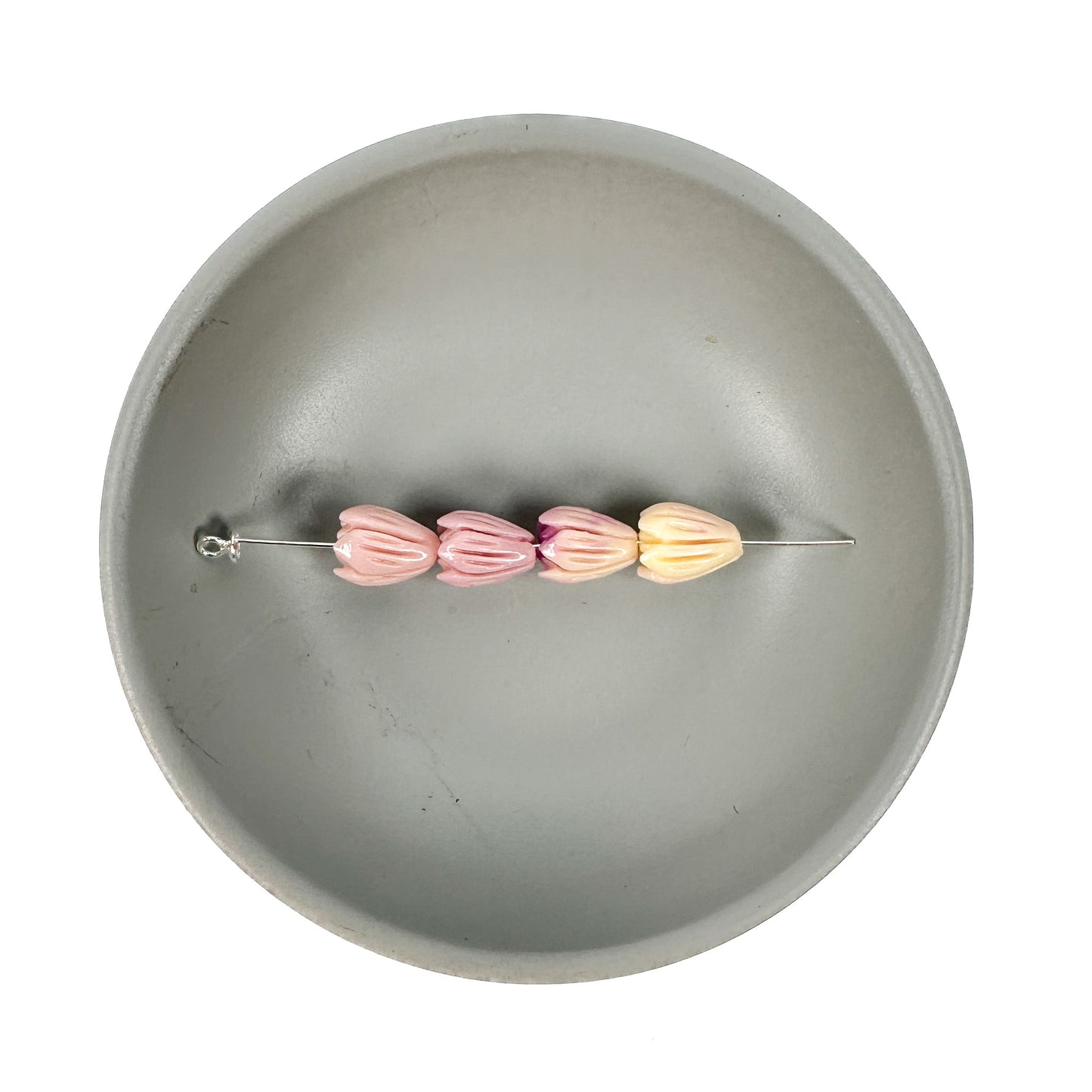 Pikake Resin Bead 8mm - Cream|Green|Orange|Pink|Purple (4 pcs/P2218)-The Bead Gallery Honolulu