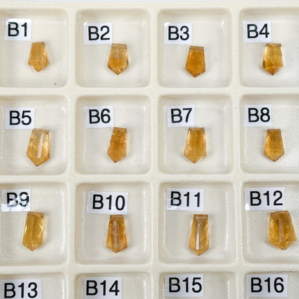 Citrine Faceted Side Drilled Pendant (1 pc/P3421)-The Bead Gallery Honolulu