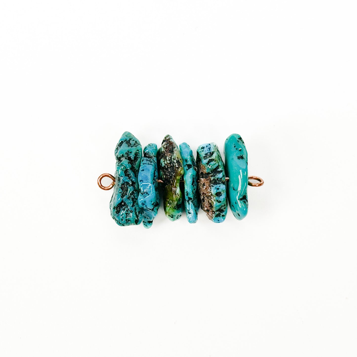 Kingman Turquoise Medium Freeform Tumbled Chip Bead - 1" MINI Strand (GEM549)