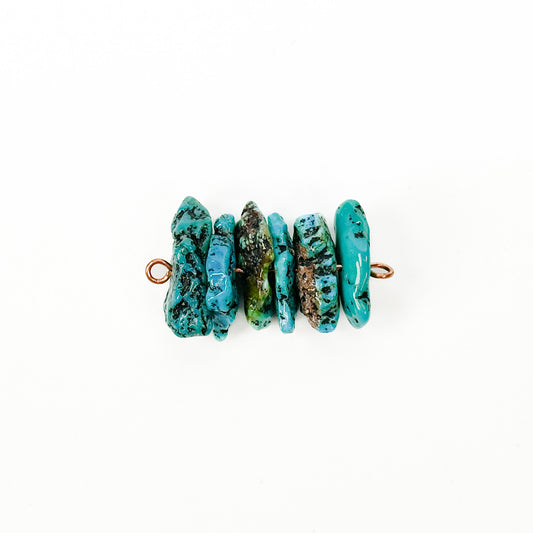 Kingman Turquoise Medium Freeform Tumbled Chip Bead - 1" MINI Strand (GEM549)