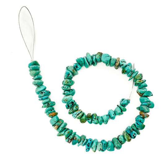 North American Turquoise Small Tumbled Chip Bead (GEM415)