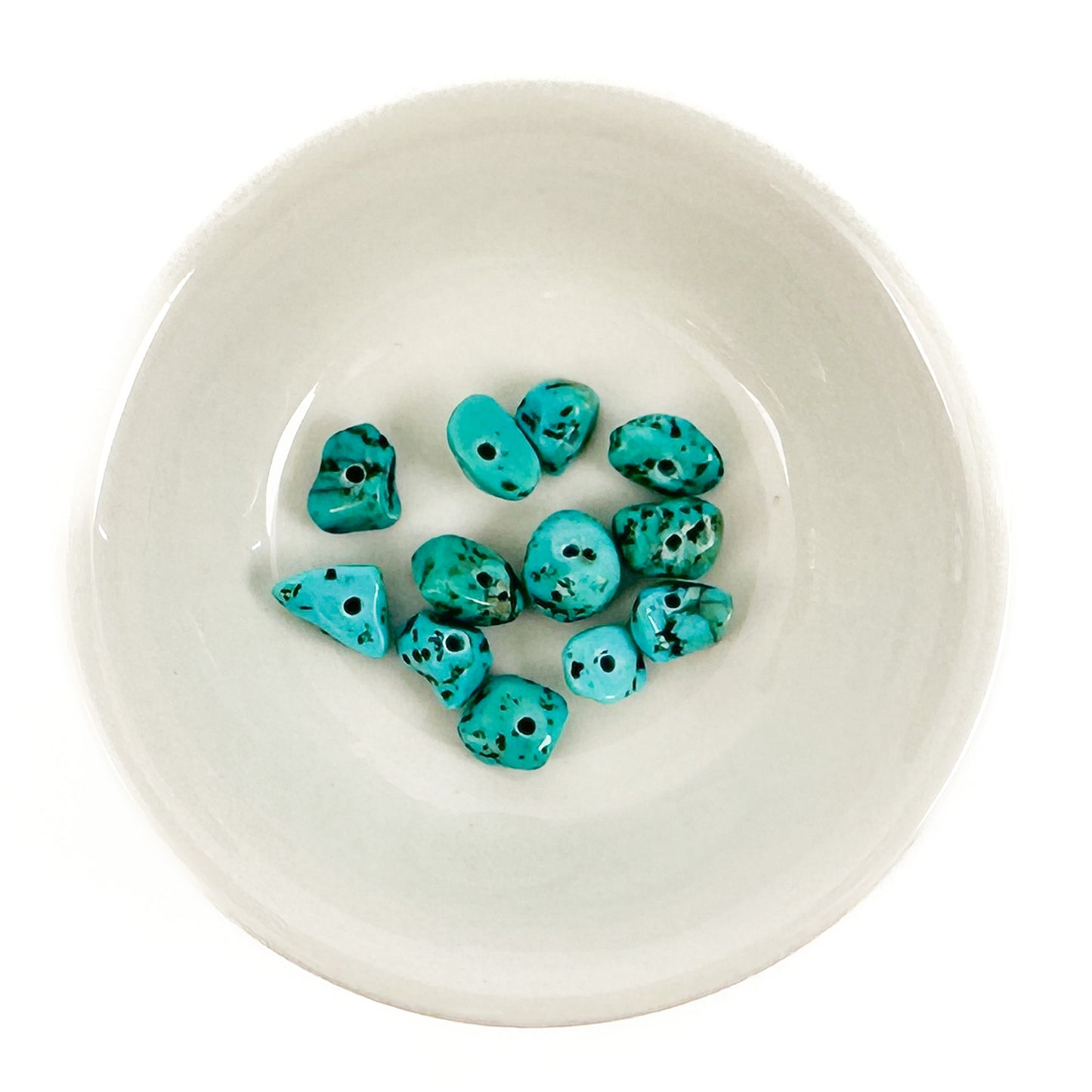 North American Turquoise Small Tumbled Chip Bead (GEM415)