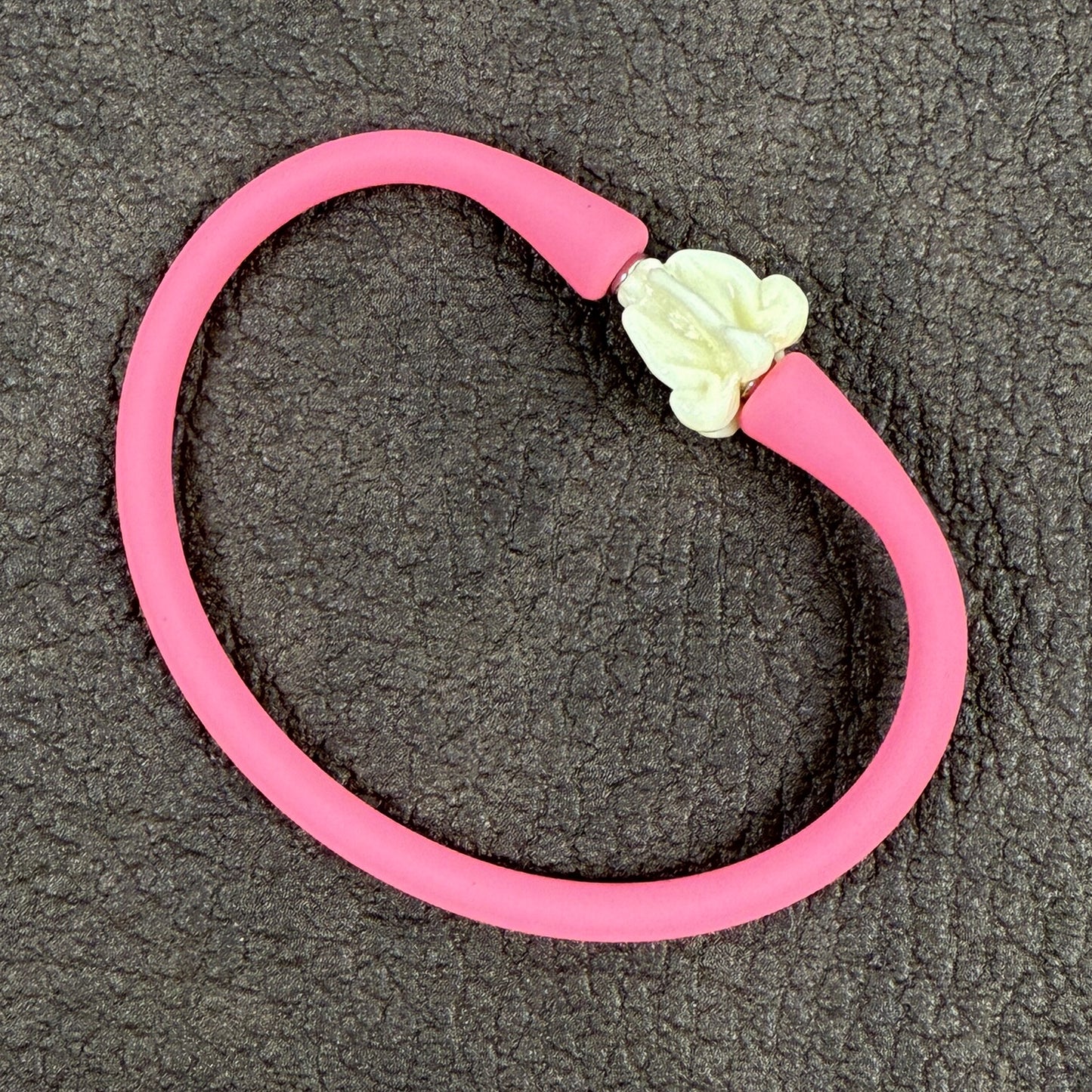 MADE IN HAWAII: Crown Flower Silicone Bracelet - 1 pc. (J344)-The Bead Gallery Honolulu