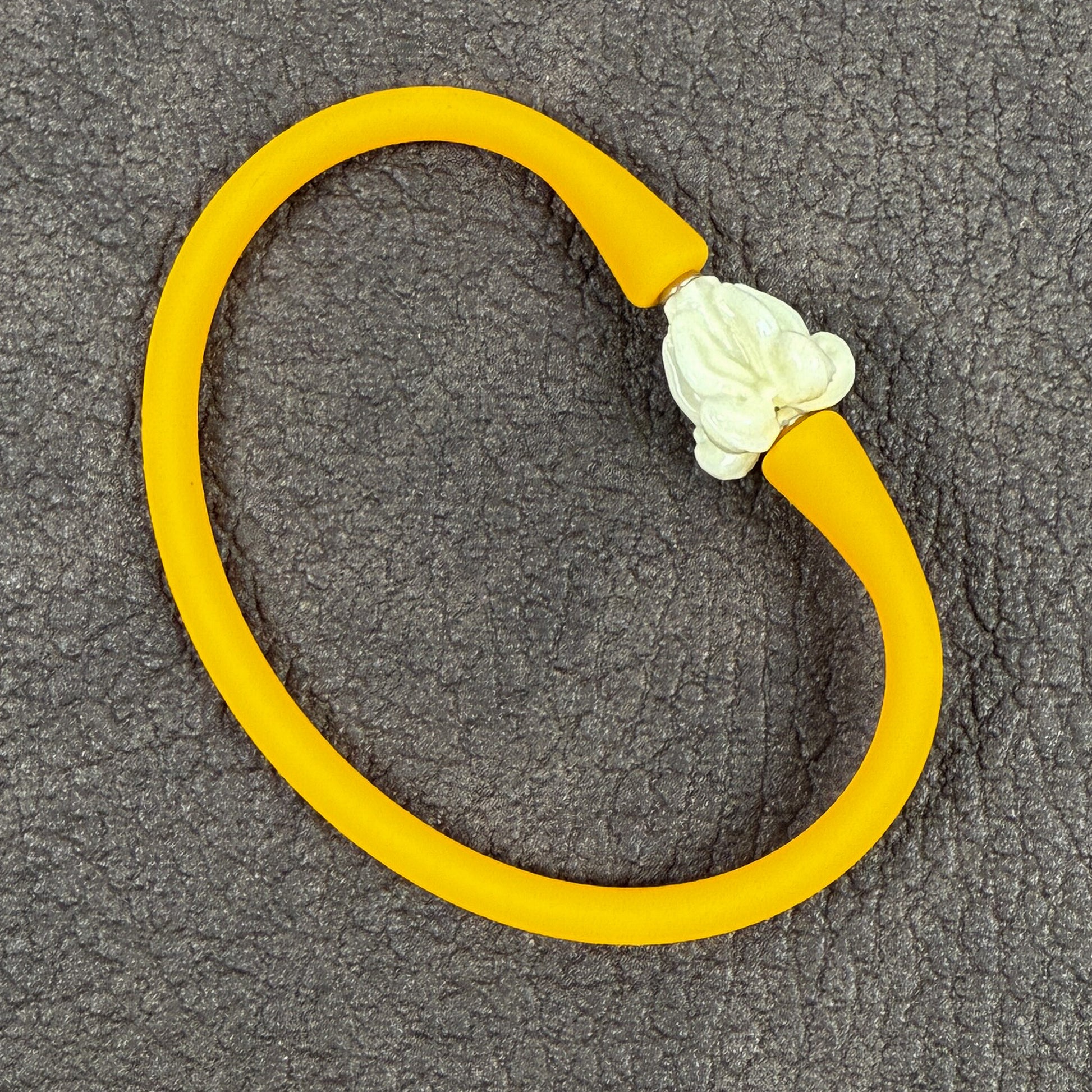 MADE IN HAWAII: Crown Flower Silicone Bracelet - 1 pc. (J344)-The Bead Gallery Honolulu