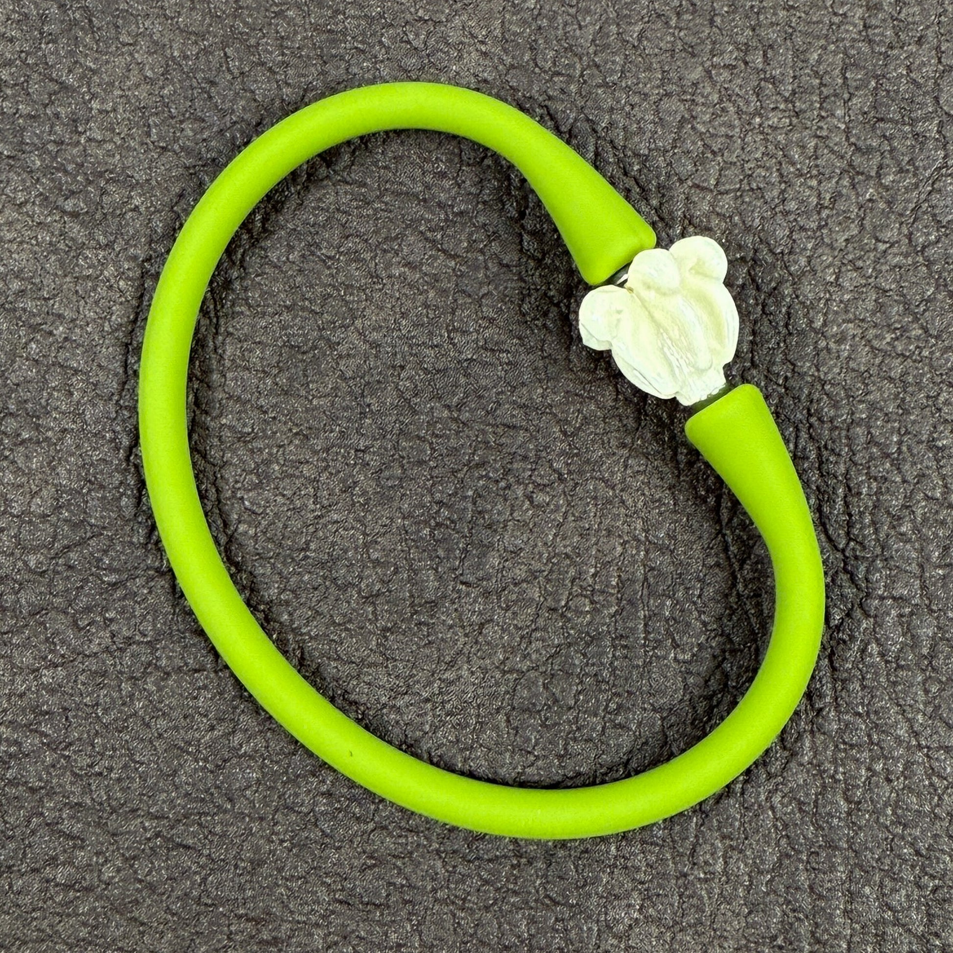 MADE IN HAWAII: Crown Flower Silicone Bracelet - 1 pc. (J344)-The Bead Gallery Honolulu