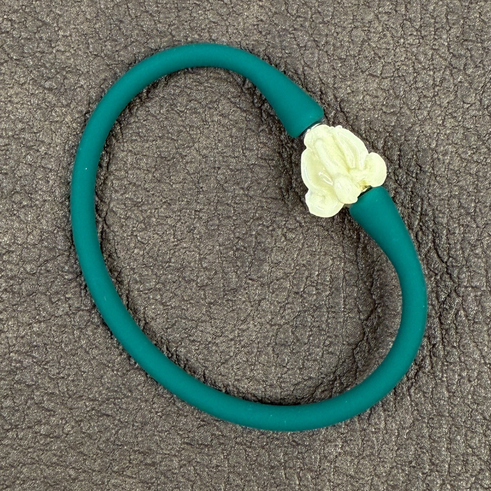 MADE IN HAWAII: Crown Flower Silicone Bracelet - 1 pc. (J344)-The Bead Gallery Honolulu