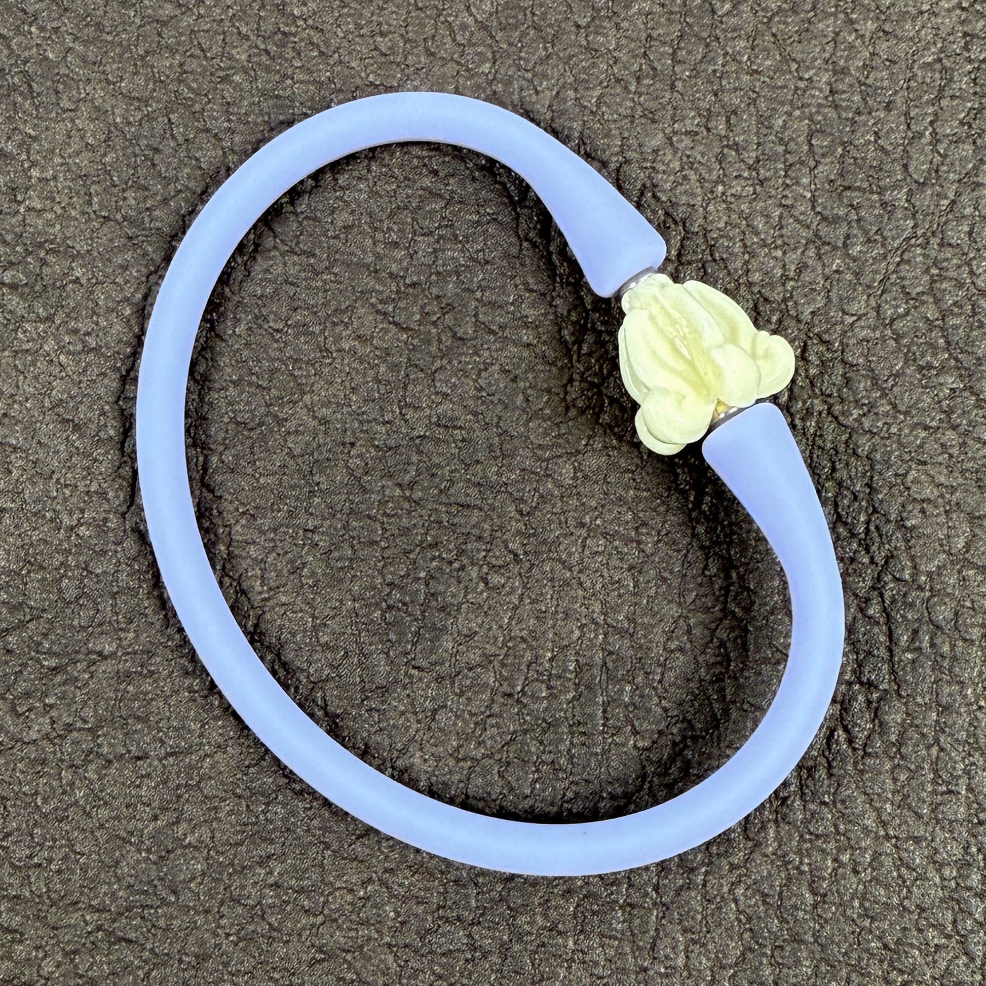 MADE IN HAWAII: Crown Flower Silicone Bracelet - 1 pc. (J344)-The Bead Gallery Honolulu