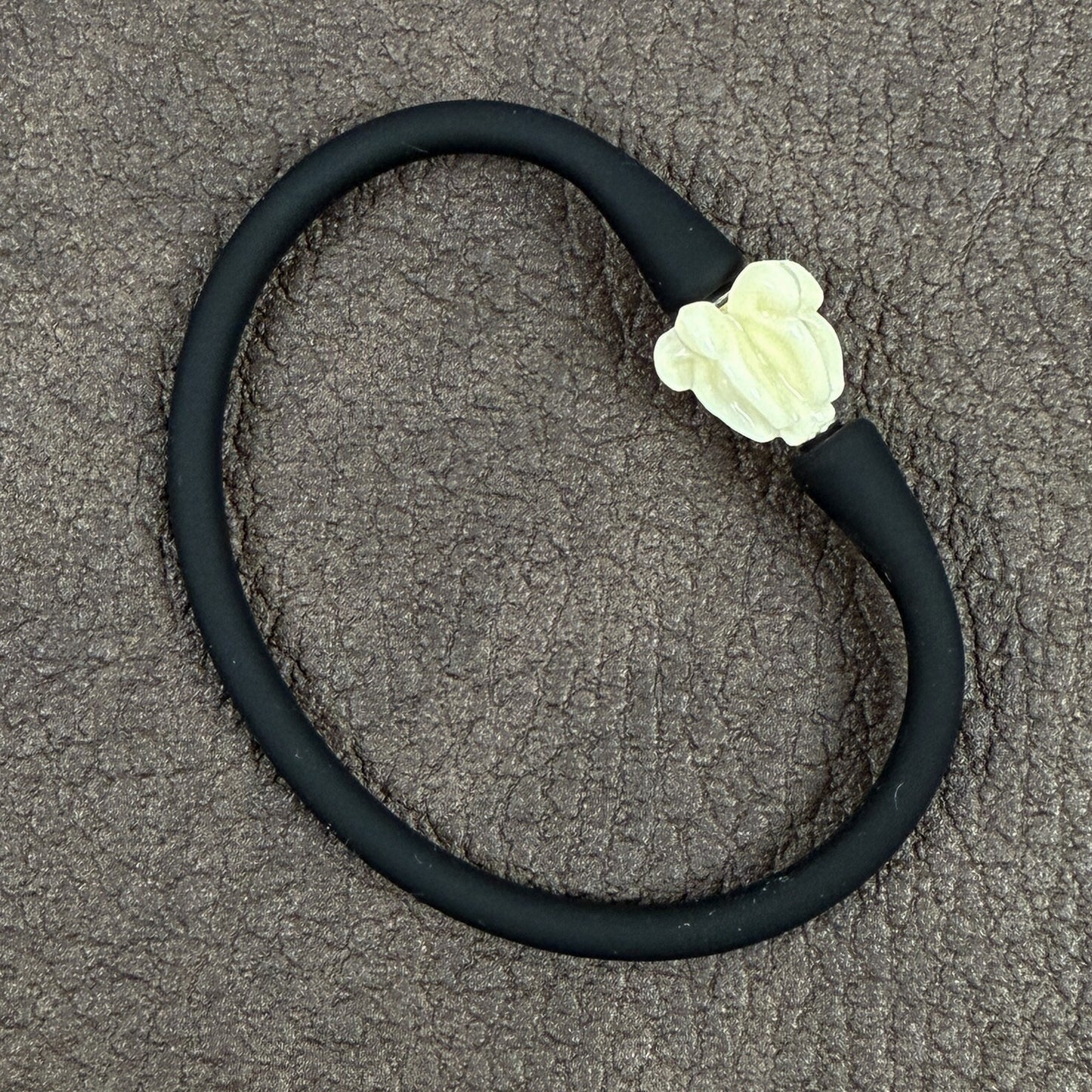 MADE IN HAWAII: Crown Flower Silicone Bracelet - 1 pc. (J344)-The Bead Gallery Honolulu