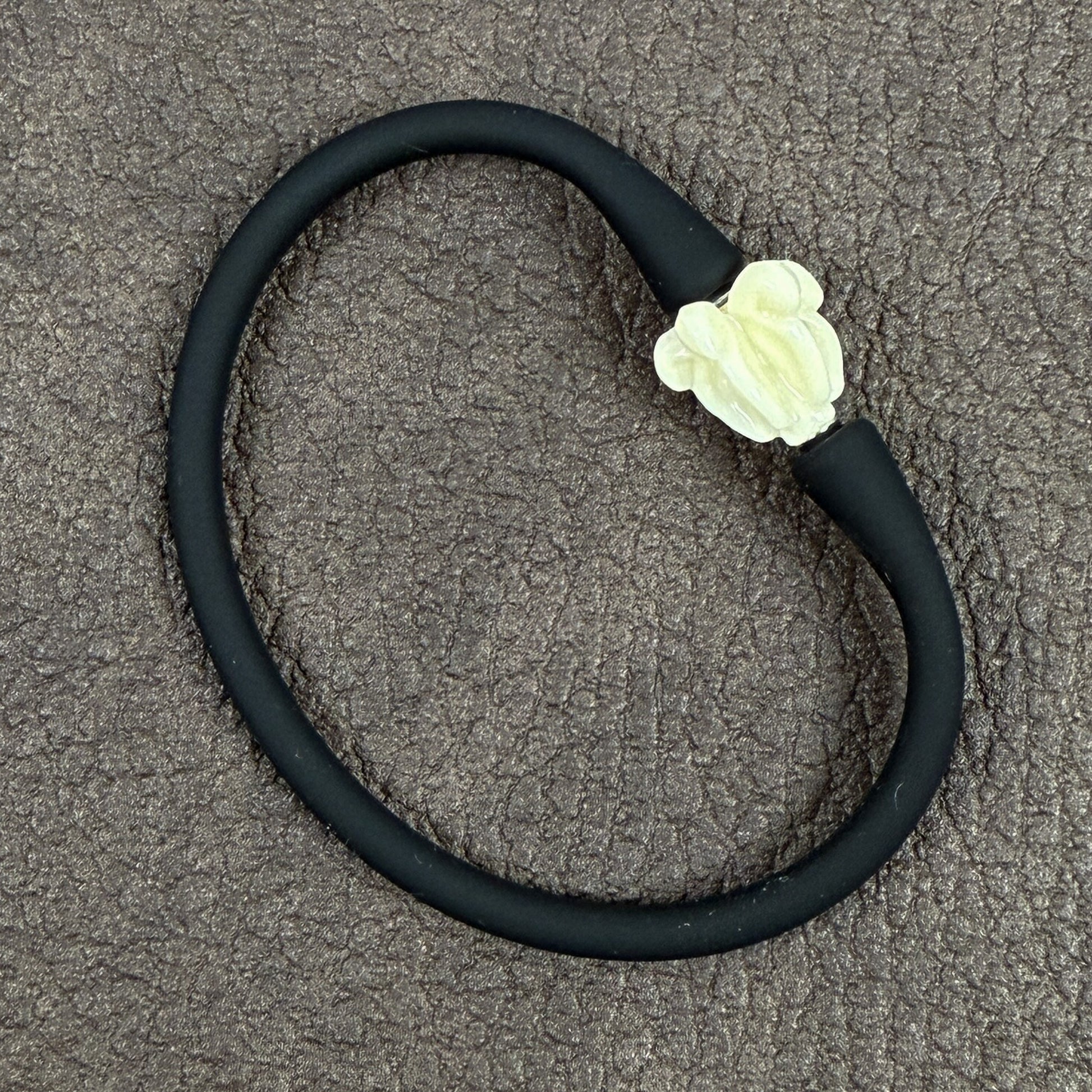 MADE IN HAWAII: Crown Flower Silicone Bracelet - 1 pc. (J344)-The Bead Gallery Honolulu