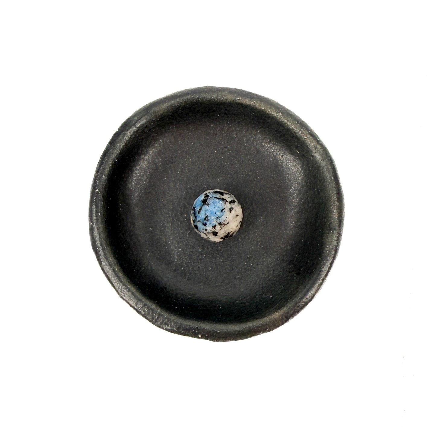 Tin Box 19: K2 (Azurite in Granite) 11mm Faceted Round Bead (1 pc/P2094)-The Bead Gallery Honolulu