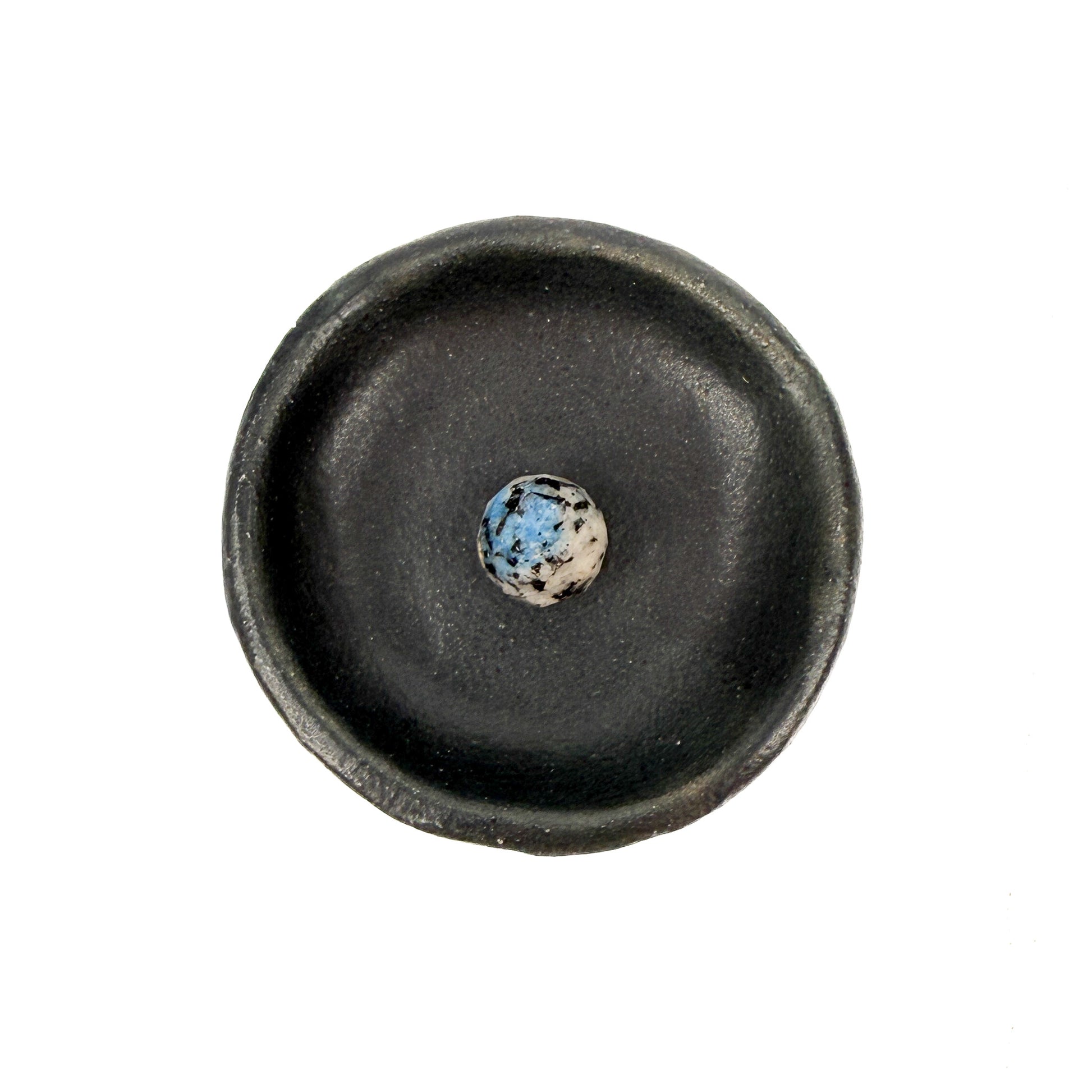 Tin Box 19: K2 (Azurite in Granite) 11mm Faceted Round Bead (1 pc/P2094)-The Bead Gallery Honolulu