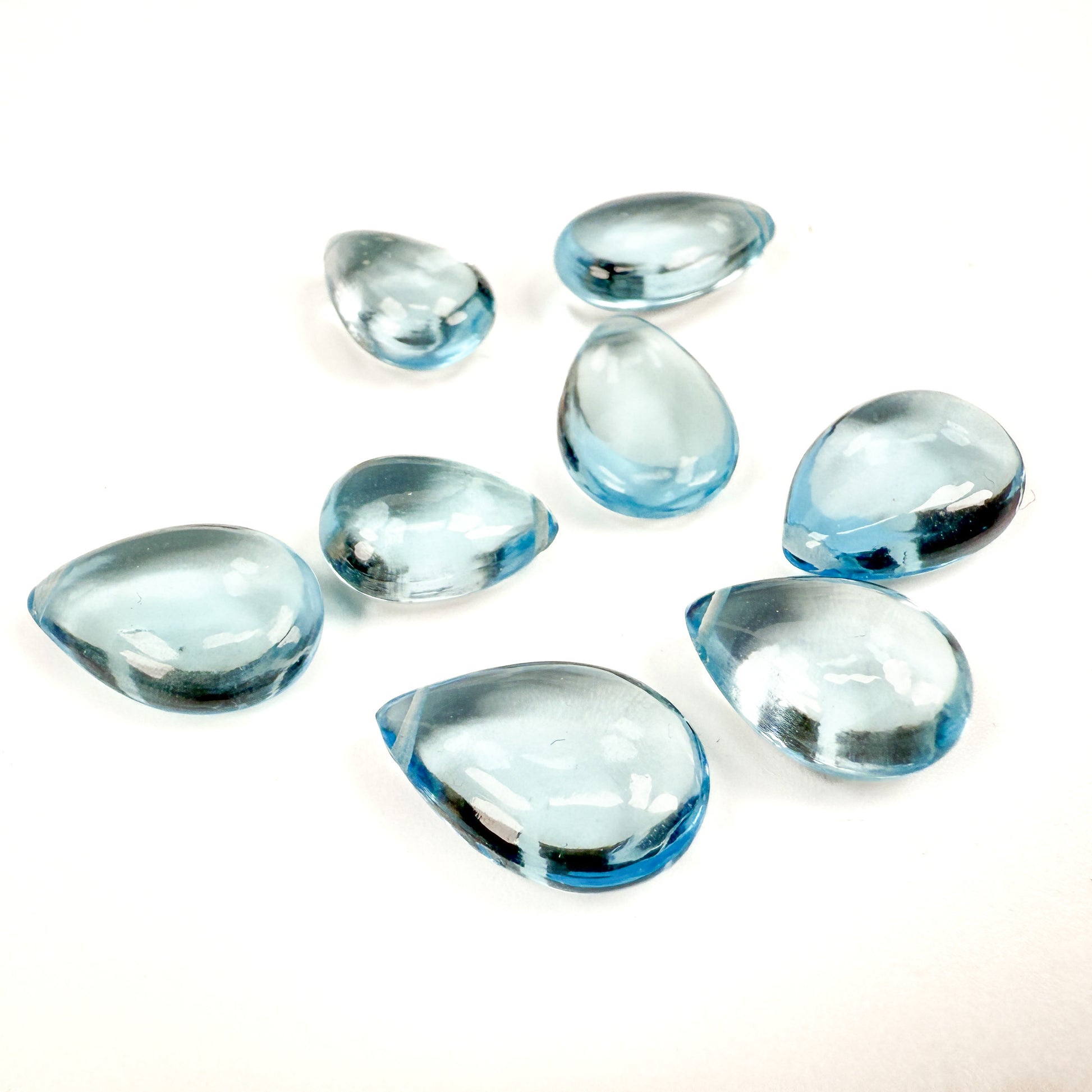 Blue Topaz Large Smooth Pear Briolette Bead (1 pc/P951)-The Bead Gallery Honolulu