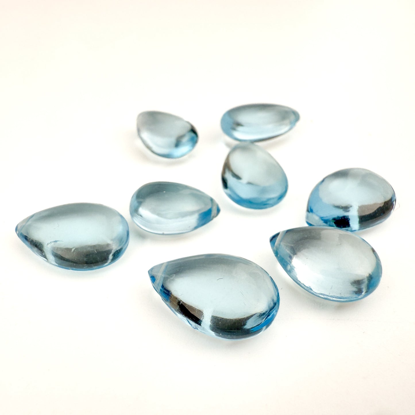 Blue Topaz Large Smooth Pear Briolette Bead (1 pc/P951)-The Bead Gallery Honolulu