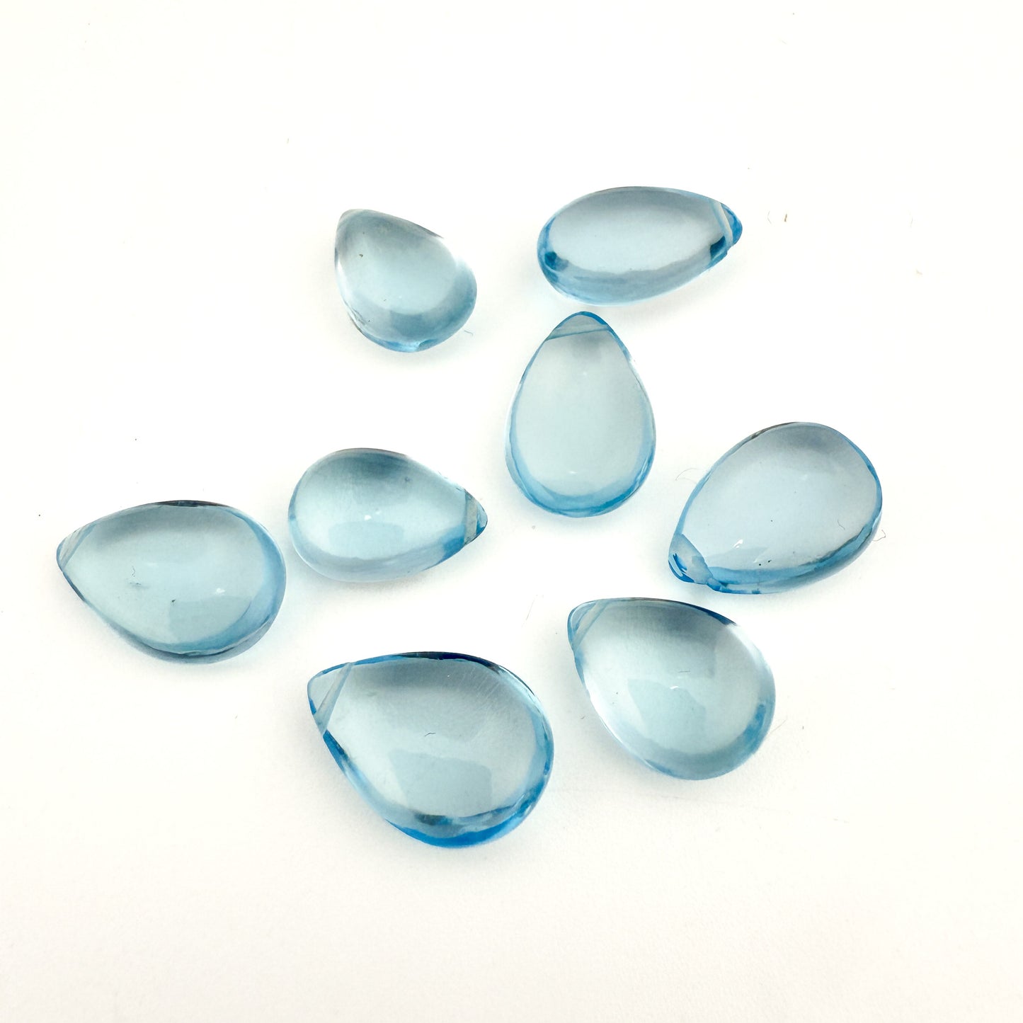 Blue Topaz Large Smooth Pear Briolette Bead (1 pc/P951)-The Bead Gallery Honolulu