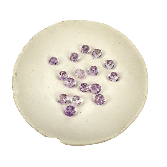 Amethyst 7x7.5mm Faceted Briolette Bead (1 pc/P3437)-The Bead Gallery Honolulu