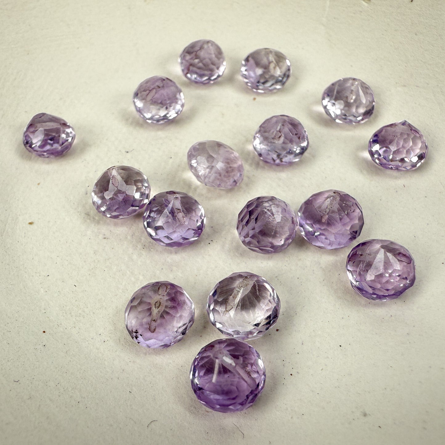 Amethyst 7x7.5mm Faceted Briolette Bead (1 pc/P3437)-The Bead Gallery Honolulu