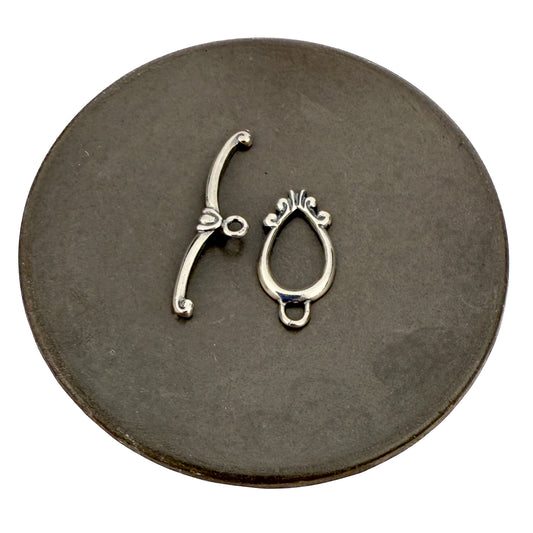 Marquee Toggle Clasp - Sterling Silver (1 set/S569)-The Bead Gallery Honolulu