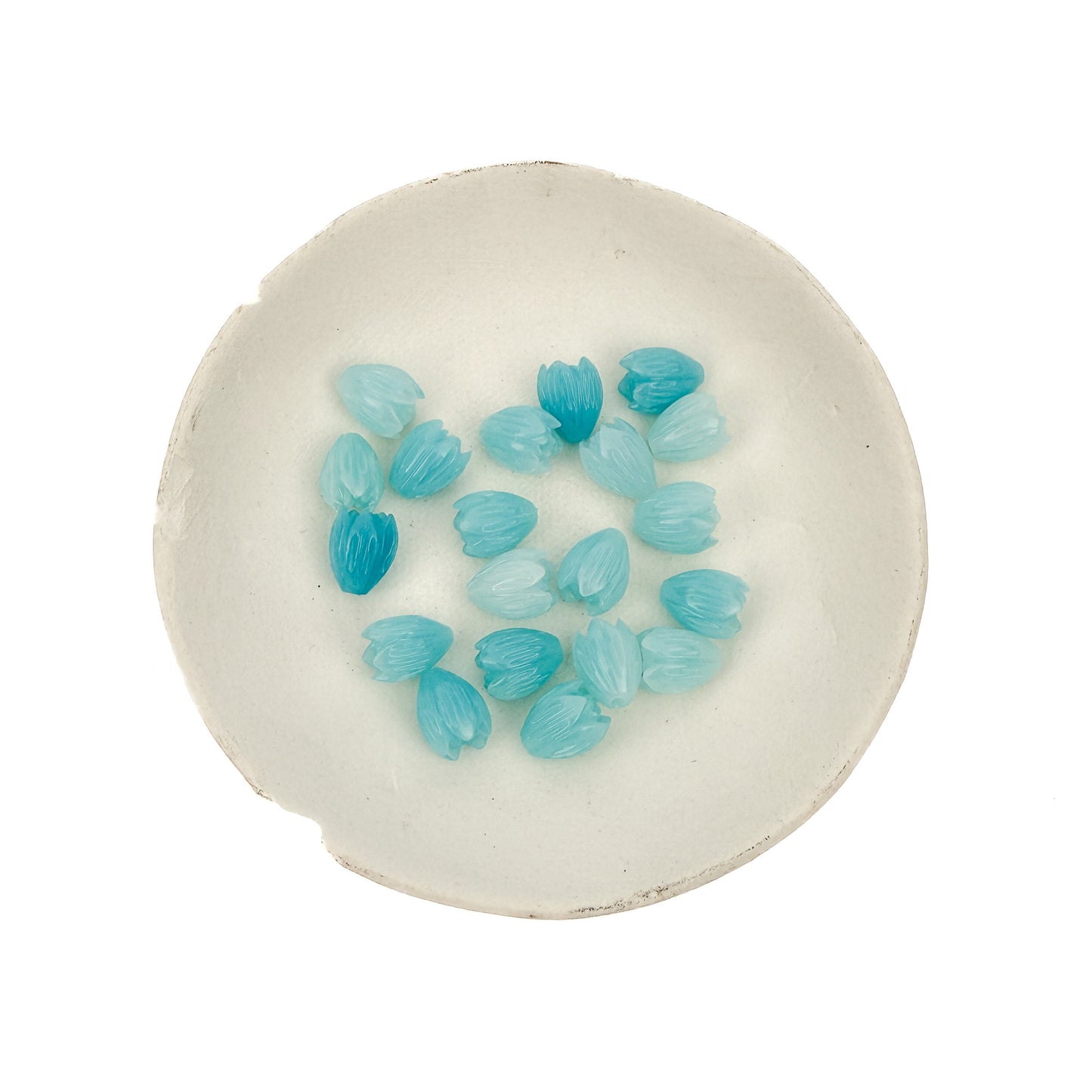 LIMITED RELEASE: Colorful Resin Pikake (Jasmine) 7.5x10mm Medium Flower Bead - Aqua|Green|Pink|Purple|Red |Mix (20 pcs/P3447)