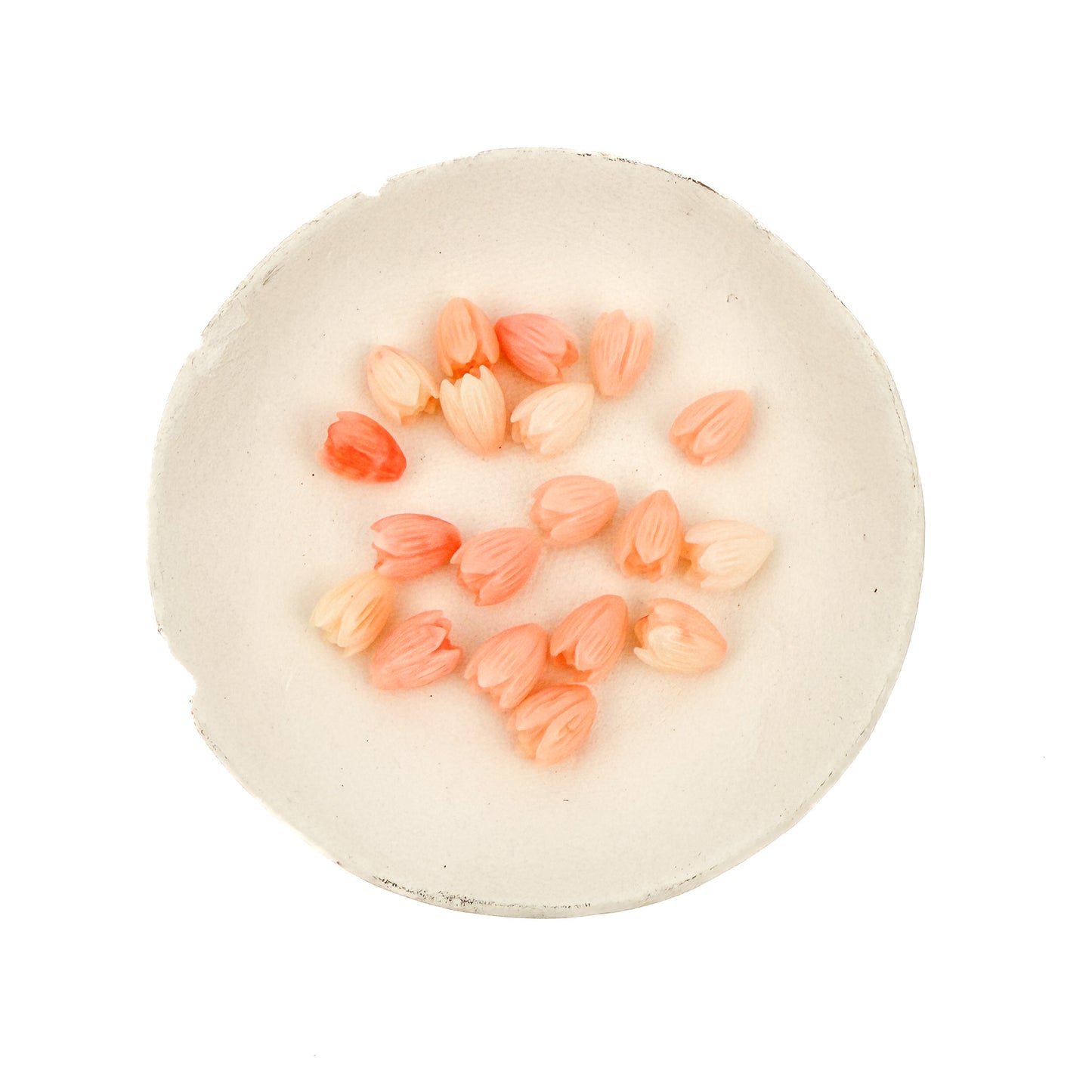 LIMITED RELEASE: Colorful Resin Pikake (Jasmine) 7.5x10mm Medium Flower Bead - Aqua|Green|Pink|Purple|Red |Mix (20 pcs/P3447)