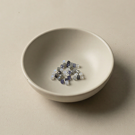 Mystique Mixed Gemstone 2.5mm Faceted Cube Bead Mix - 33 pcs. (KT181) professional product photograph with neimans - pure poi