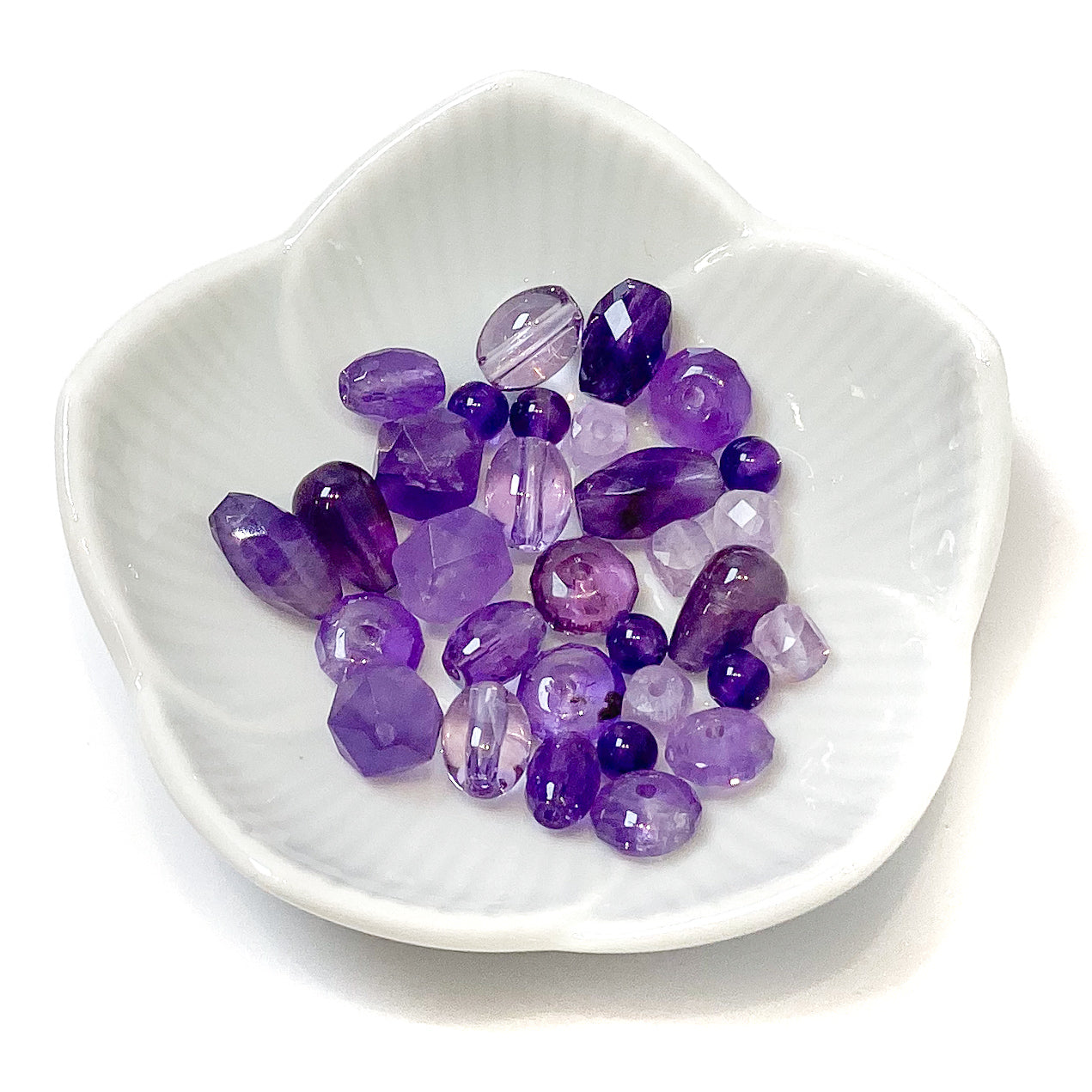 Amethyst Beads Mini Mix Set - 34 pcs.-The Bead Gallery Honolulu