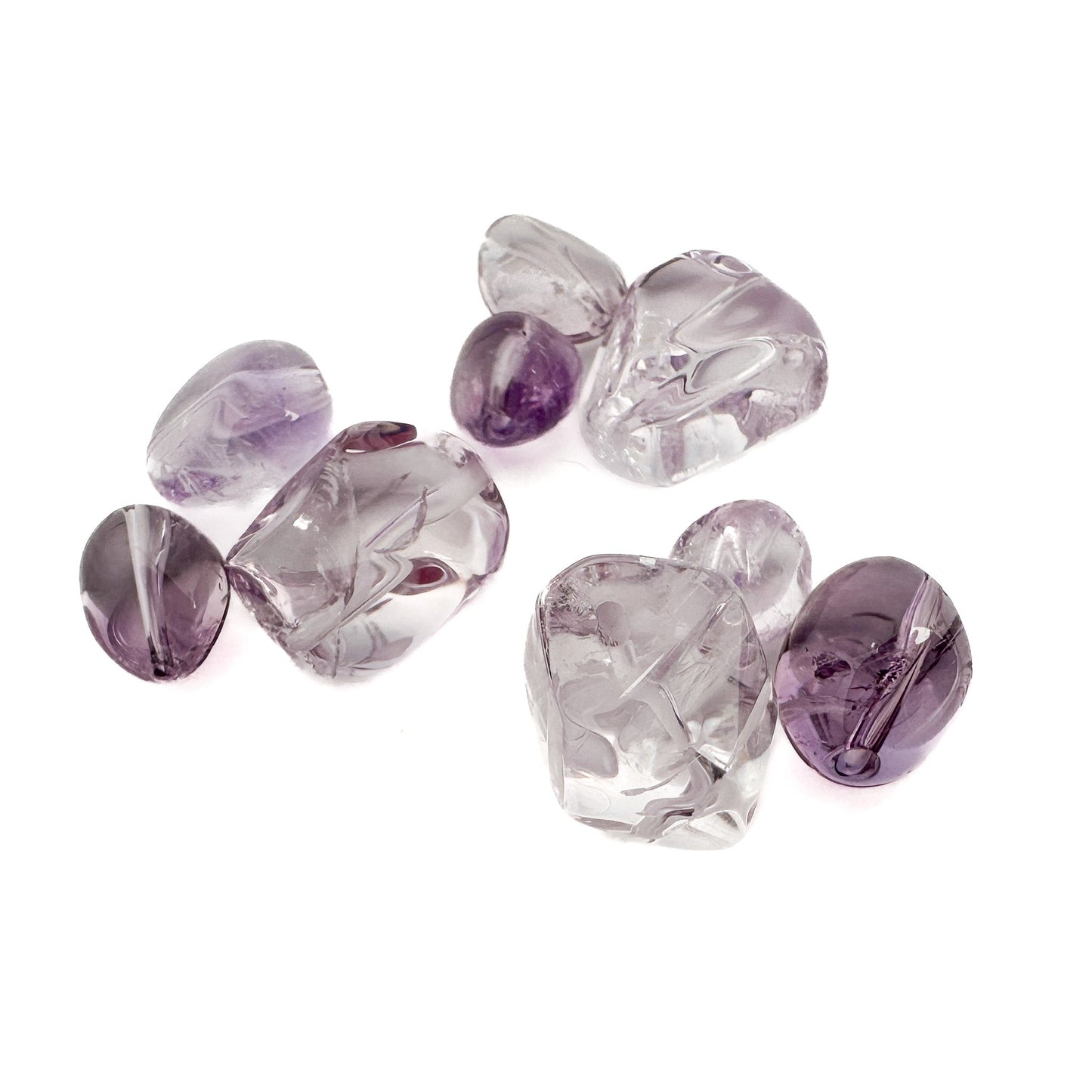 Amethyst Smooth Nugget Bead Mix - 3 pcs. (P3221)-The Bead Gallery Honolulu