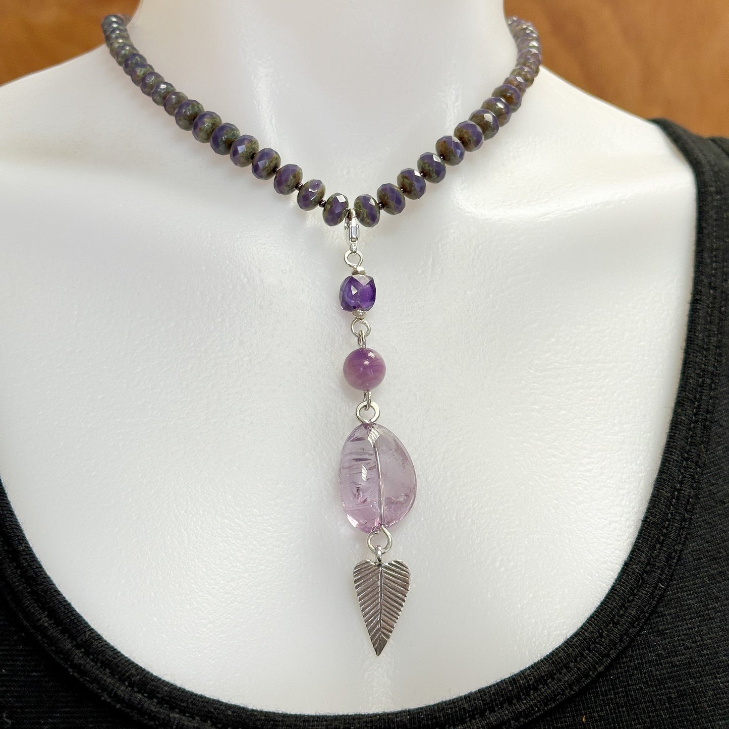 Amethyst x2 and Sugilite Mala Bead Mix -3 pcs. (MIX097)-The Bead Gallery Honolulu