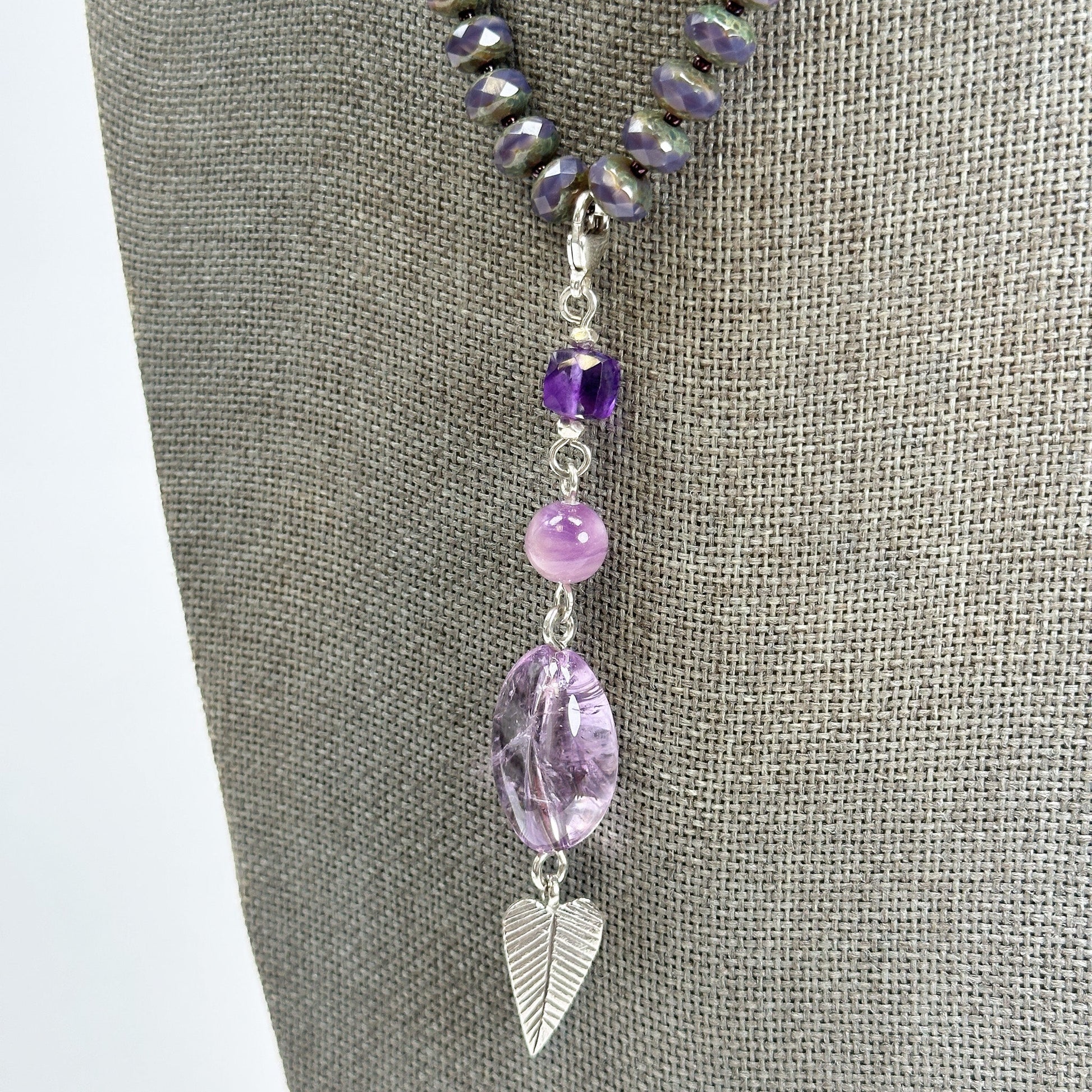 Amethyst x2 and Sugilite Mala Bead Mix -3 pcs. (MIX097)-The Bead Gallery Honolulu