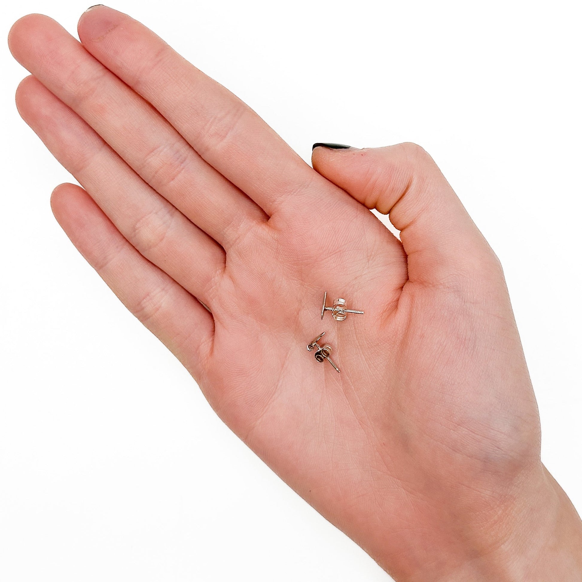 Angel Wing Post Earrings (Sterling Silver) - 1 pair (S670)-The Bead Gallery Honolulu