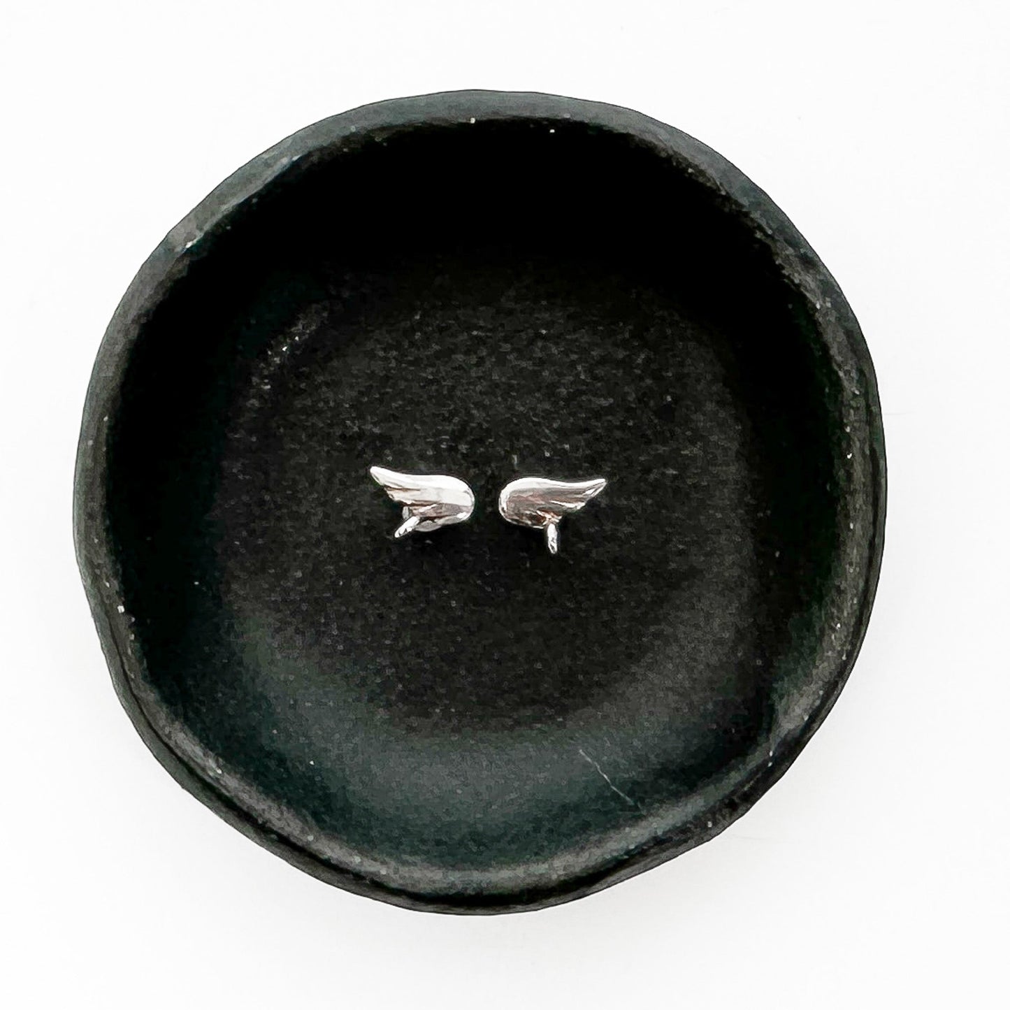 Angel Wing Post Earrings (Sterling Silver) - 1 pair (S670)-The Bead Gallery Honolulu