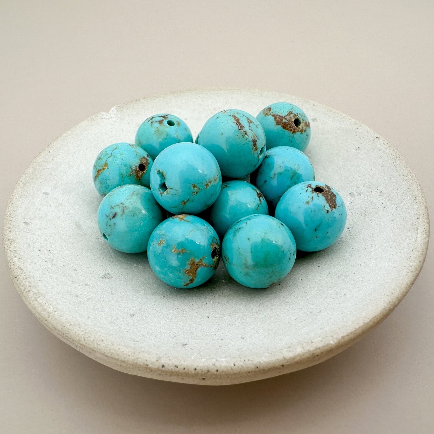 Baja Turquoise 10mm Round Bead - 1 pc. (P3108)-The Bead Gallery Honolulu