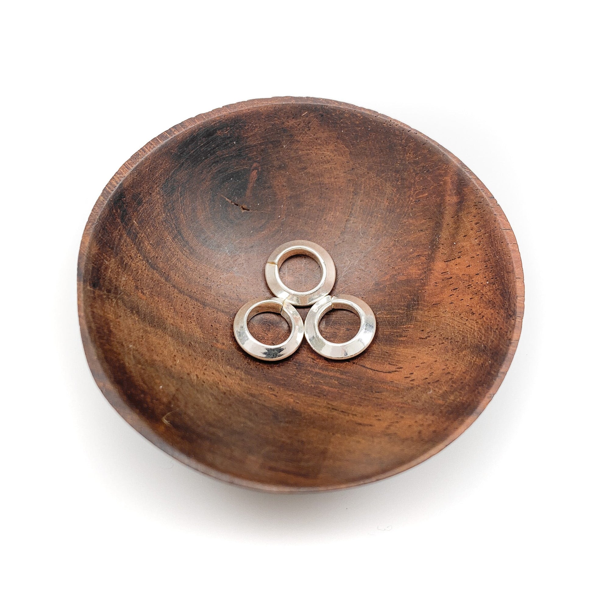 Beveled Halo Ring (Sterling Silver) - 1 pc. (M1443)-The Bead Gallery Honolulu