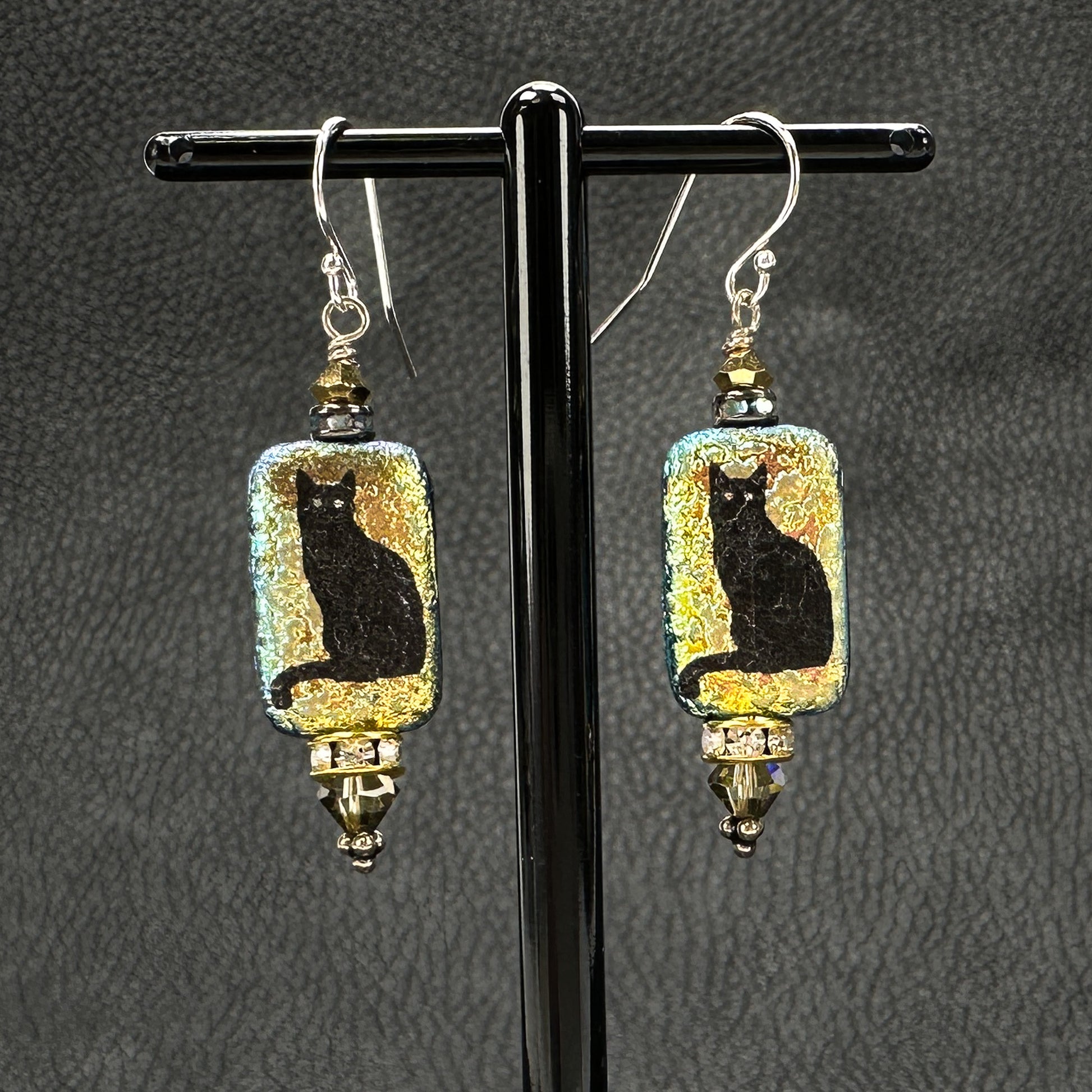 Black Cat OR Skull Earrings - 1 pair (KT286)-The Bead Gallery Honolulu