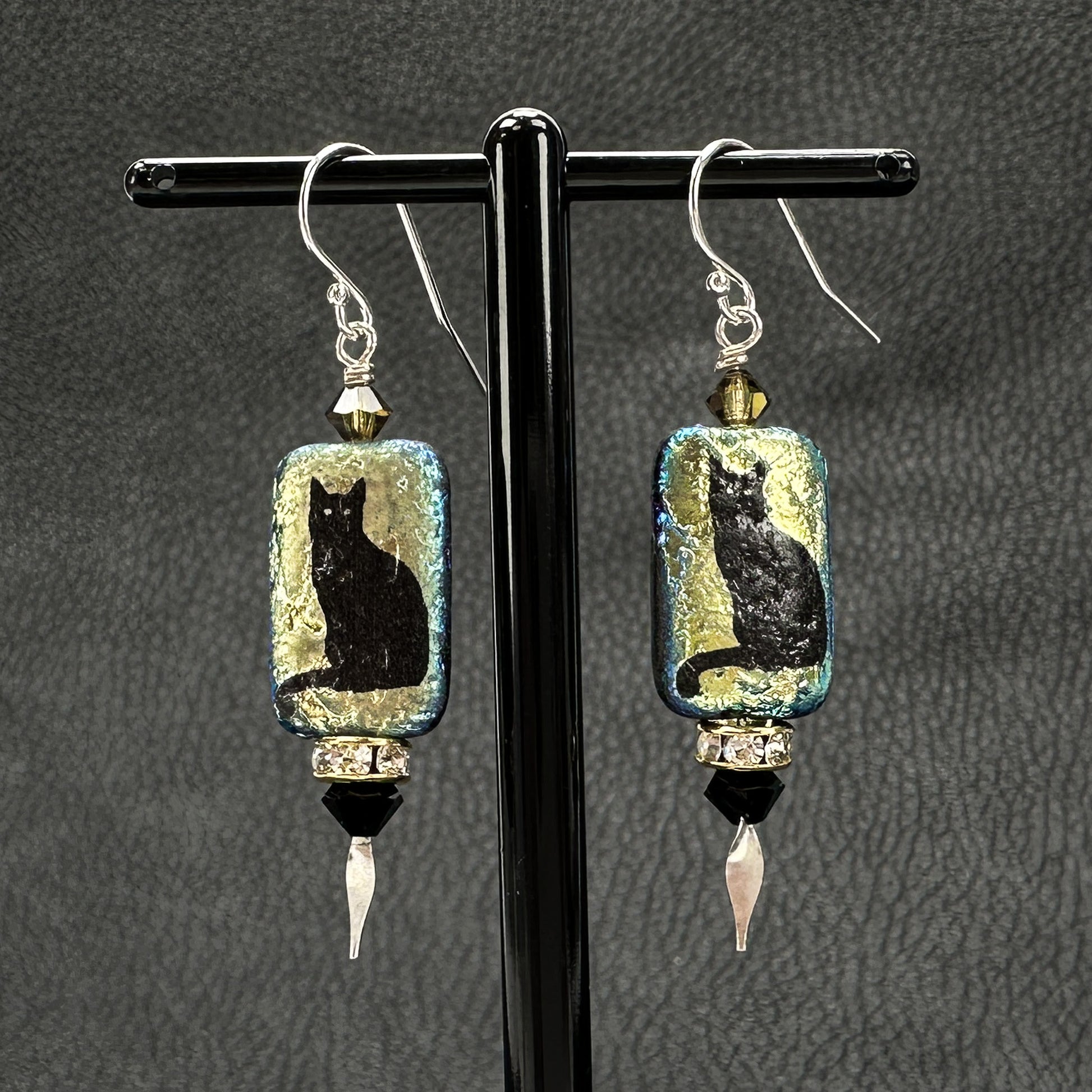 Black Cat OR Skull Earrings - 1 pair (KT286)-The Bead Gallery Honolulu