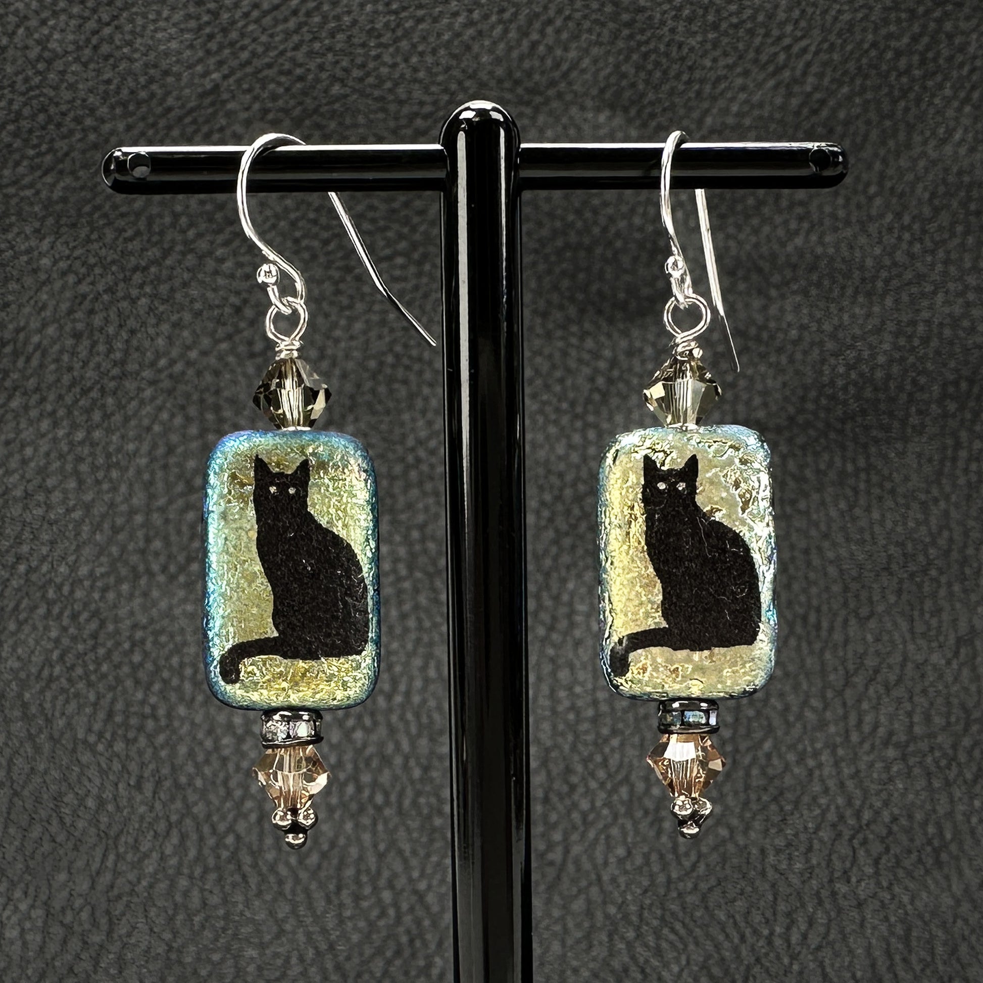 Black Cat OR Skull Earrings - 1 pair (KT286)-The Bead Gallery Honolulu